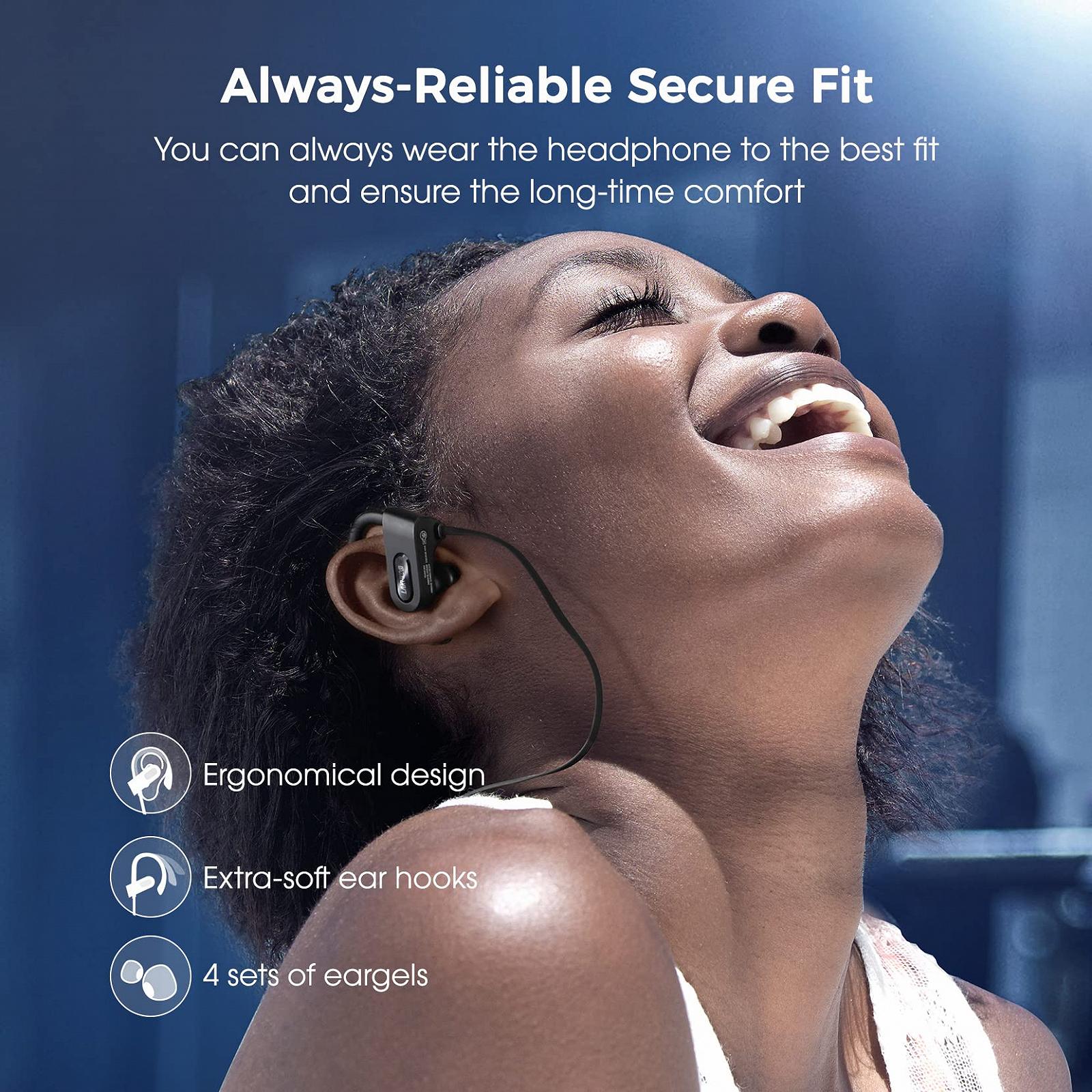 Навушники Lakukom Bluetooth 5.0 Спортивні IPX7 Чорний, фото №3