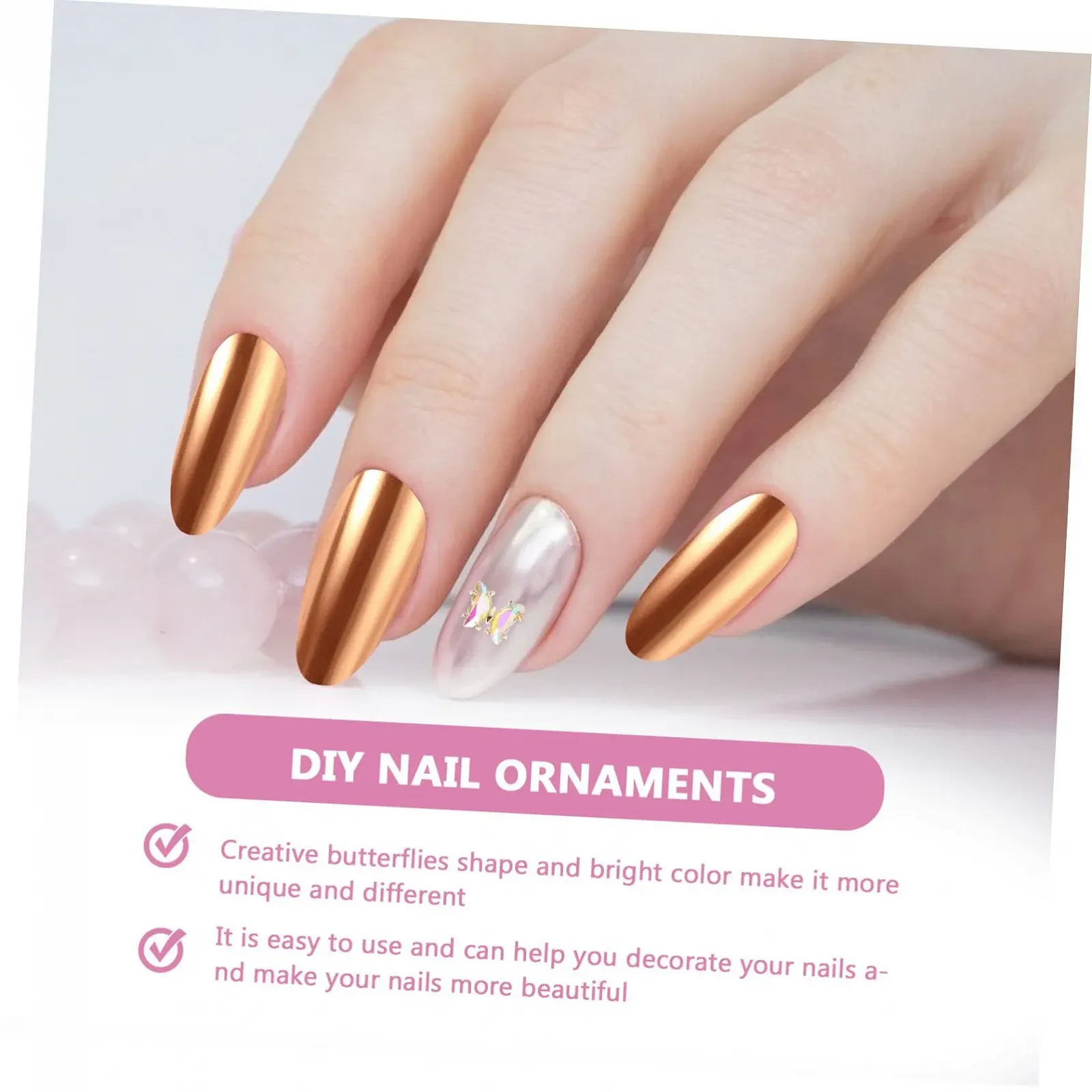 Подвеска для ногтей Бабочка Housoutil 12шт Кристаллические стразы Циркон 3D, фото №5 Подвеска для ногтей Бабочка Housoutil 12шт Кристаллические стразы Циркон 3D, фото №5