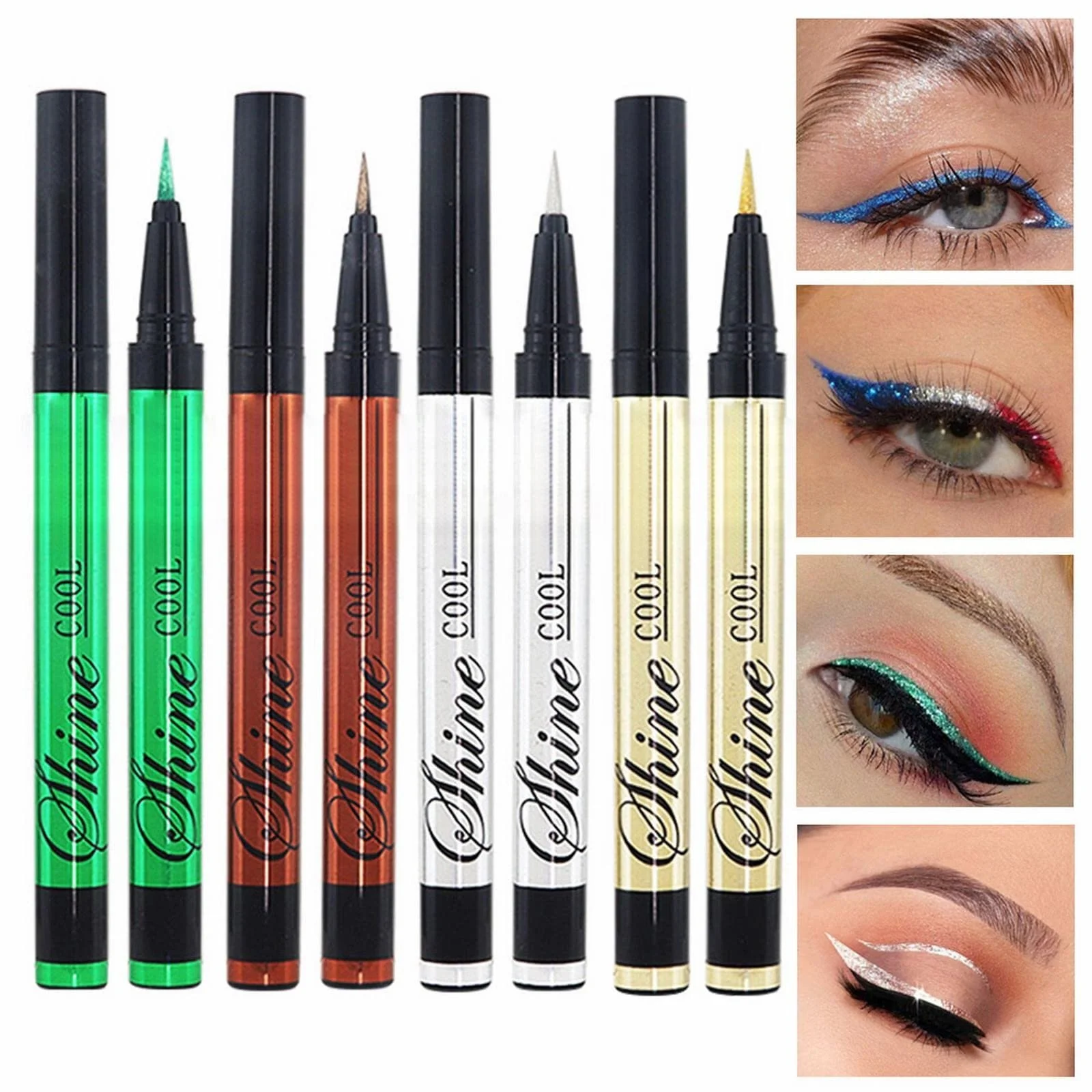 Підводка для очей MaNMaNing Перламутрова Кольорова, 2 мл, D, фото №2