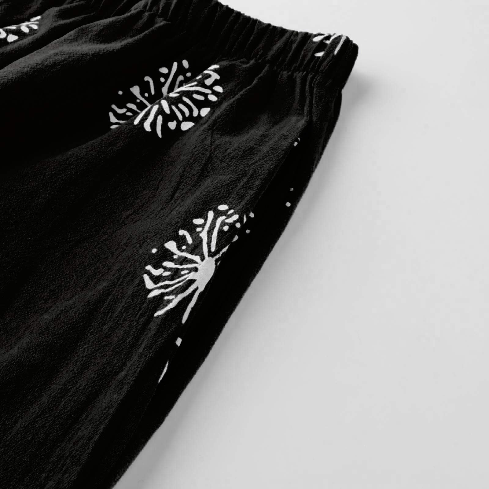 Штаны AI Эластичный пояс Тканевый пояс Цветочный принт Широкие Женские, фото №2 Штаны AI Эластичный пояс Тканевый пояс Цветочный принт Широкие Женские, фото №2