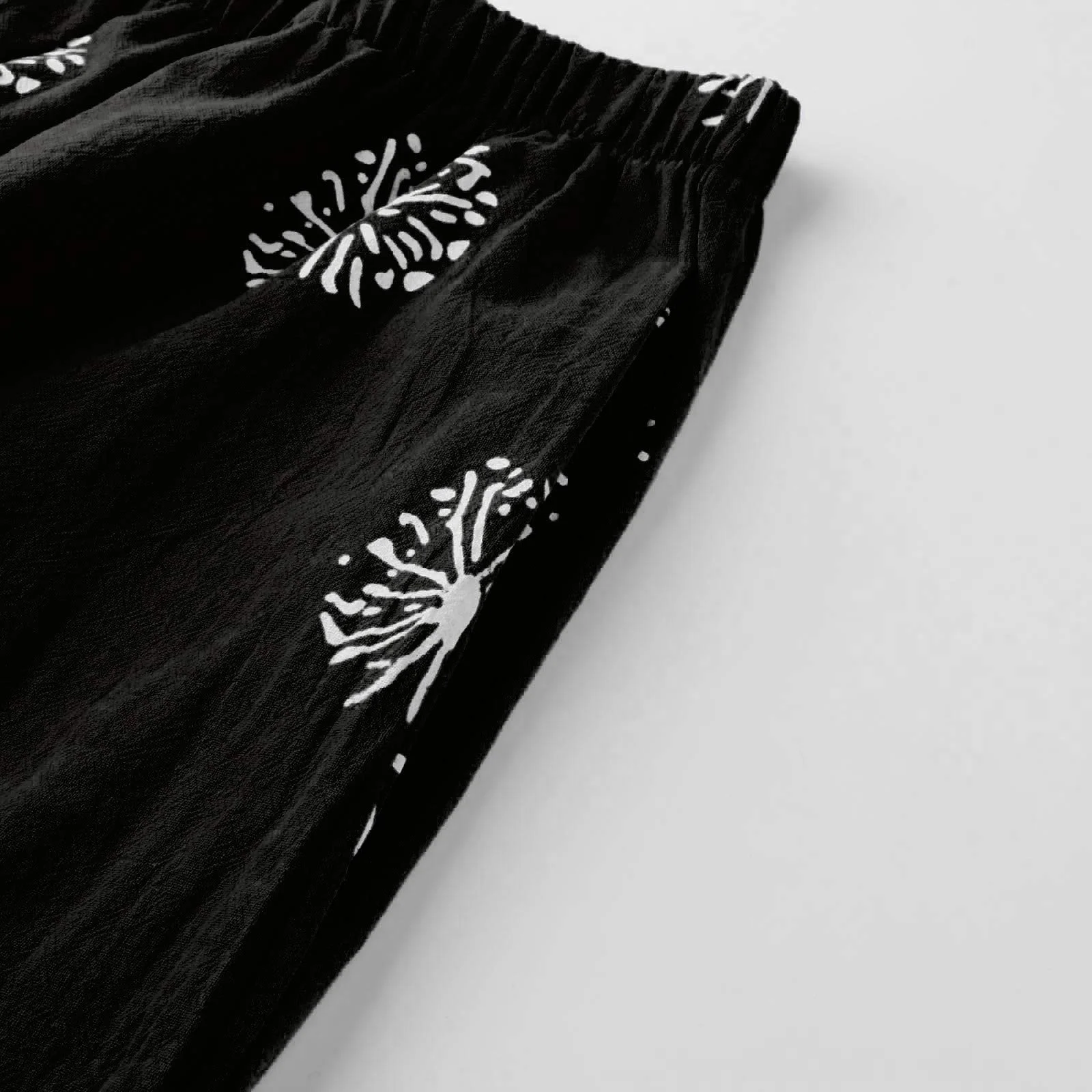 Штани AI Еластичний пояс Квітковий принт Широкі Жіночі, фото №2