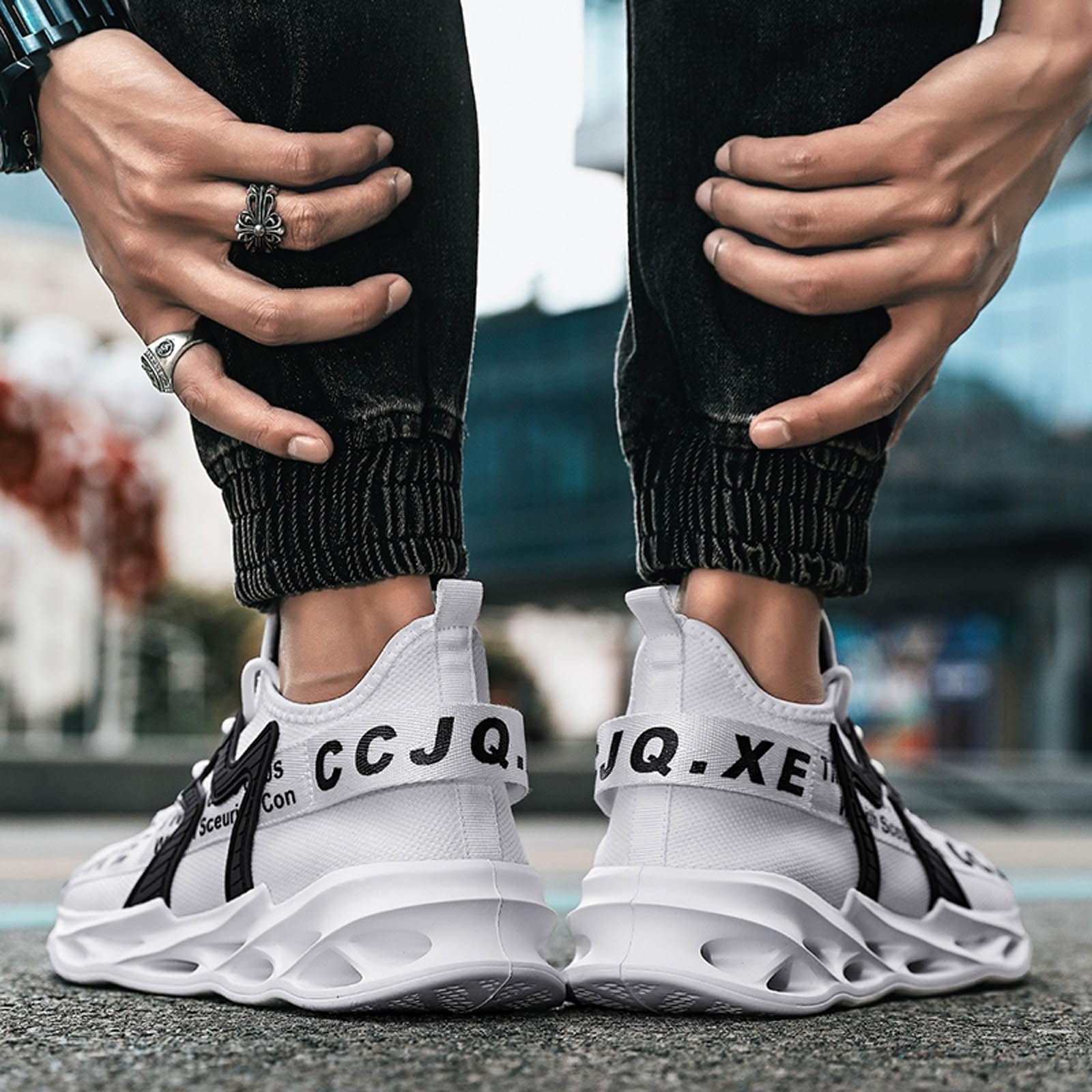 Кросівки Famzuneu Чорні Легкі, фото №4 Кросівки Famzuneu Чорні Легкі, фото №4