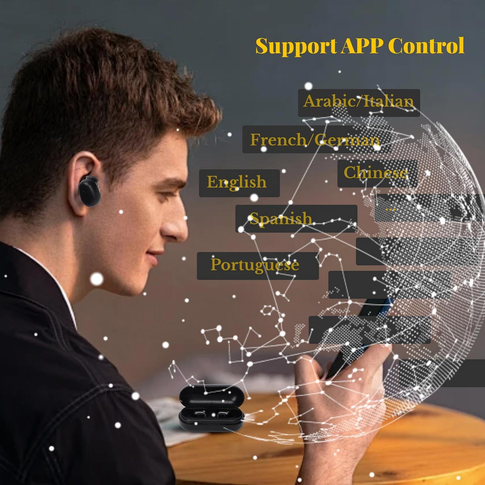 Наушники-переводчики Bluetooth для мгновенного перевода Черный, фото №6 Наушники-переводчики Bluetooth для мгновенного перевода Черный, фото №6