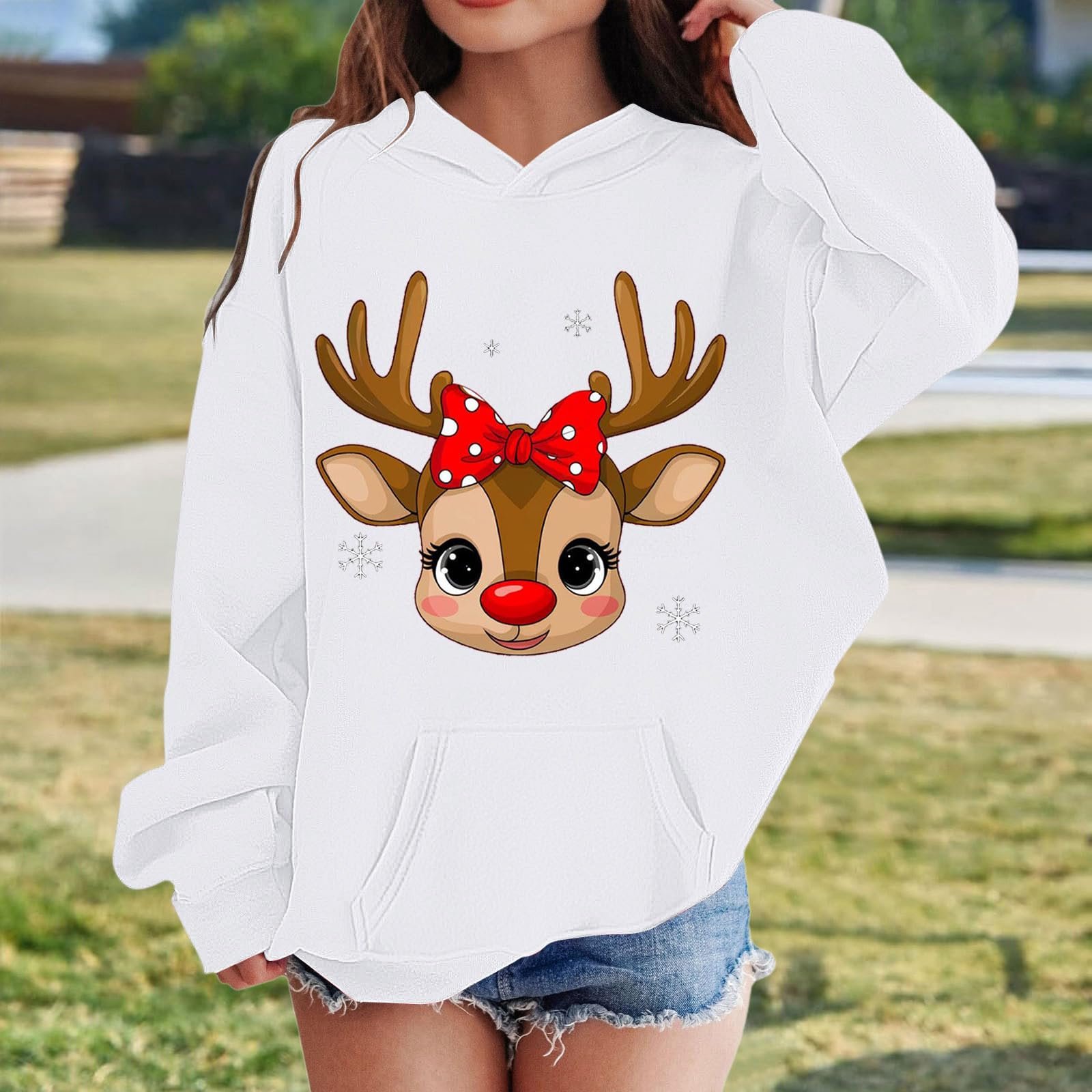 Різдвяний светр для хлопчиків і дівчаток з принтом оленя, фото №2