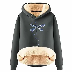 Женский свитшот на молнии Fluffy Fleece Oversized с кулиской Теплый худи большого размера - Фото 1
