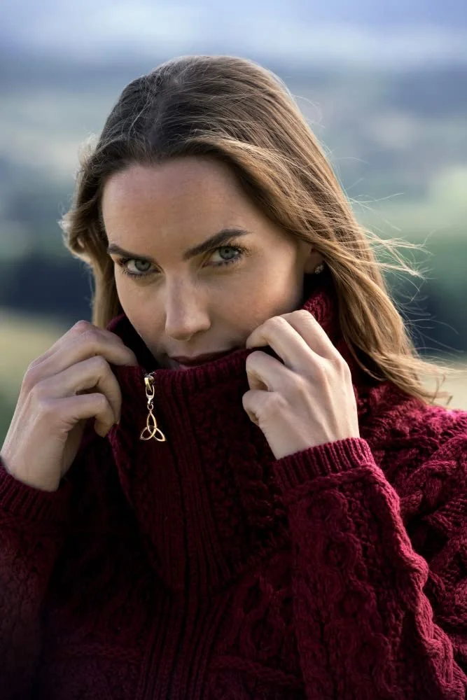 Пальто Aran Crafts Женское с двойным воротником 100% Merino Wool, винный цвет, фото №2 Пальто Aran Crafts Женское с двойным воротником 100% Merino Wool, винный цвет, фото №2