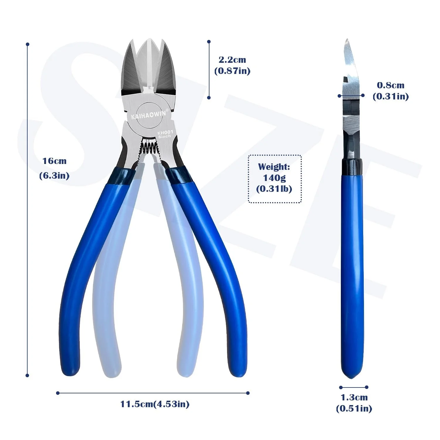 Бокорезы KAIHAOWIN 160 мм 5 шт Синие, фото №2