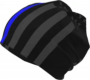 Шапка LOUJIN Група Thin Blue Line Slouchy Teens В'язана Шапка для Хлопчиків, One Size - Фото 1