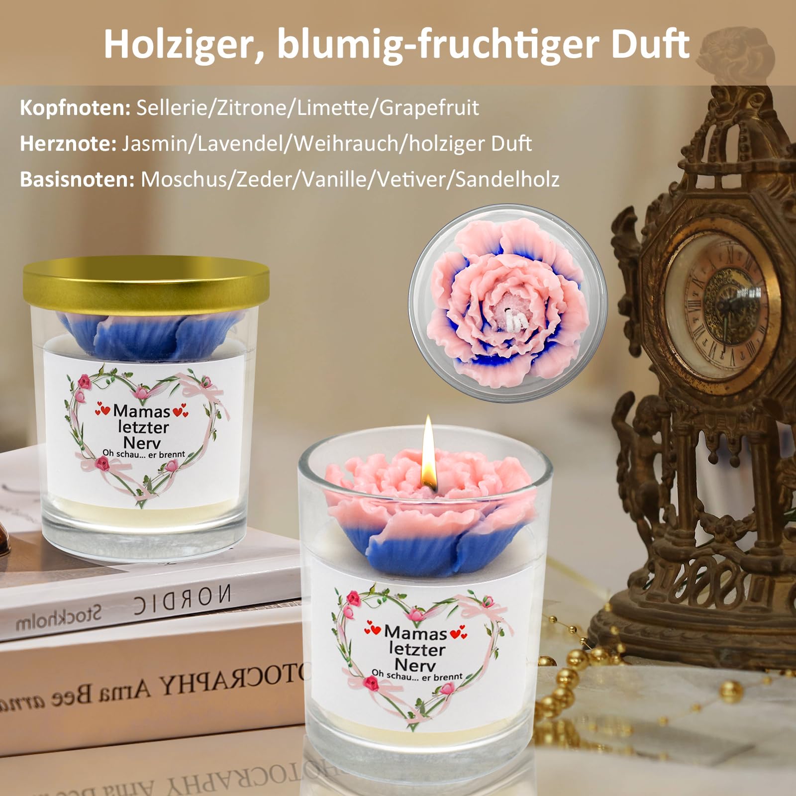 Свеча Cyiecweu Lavender Scented Candles 350 г в Стекле Лаванда, фото №4