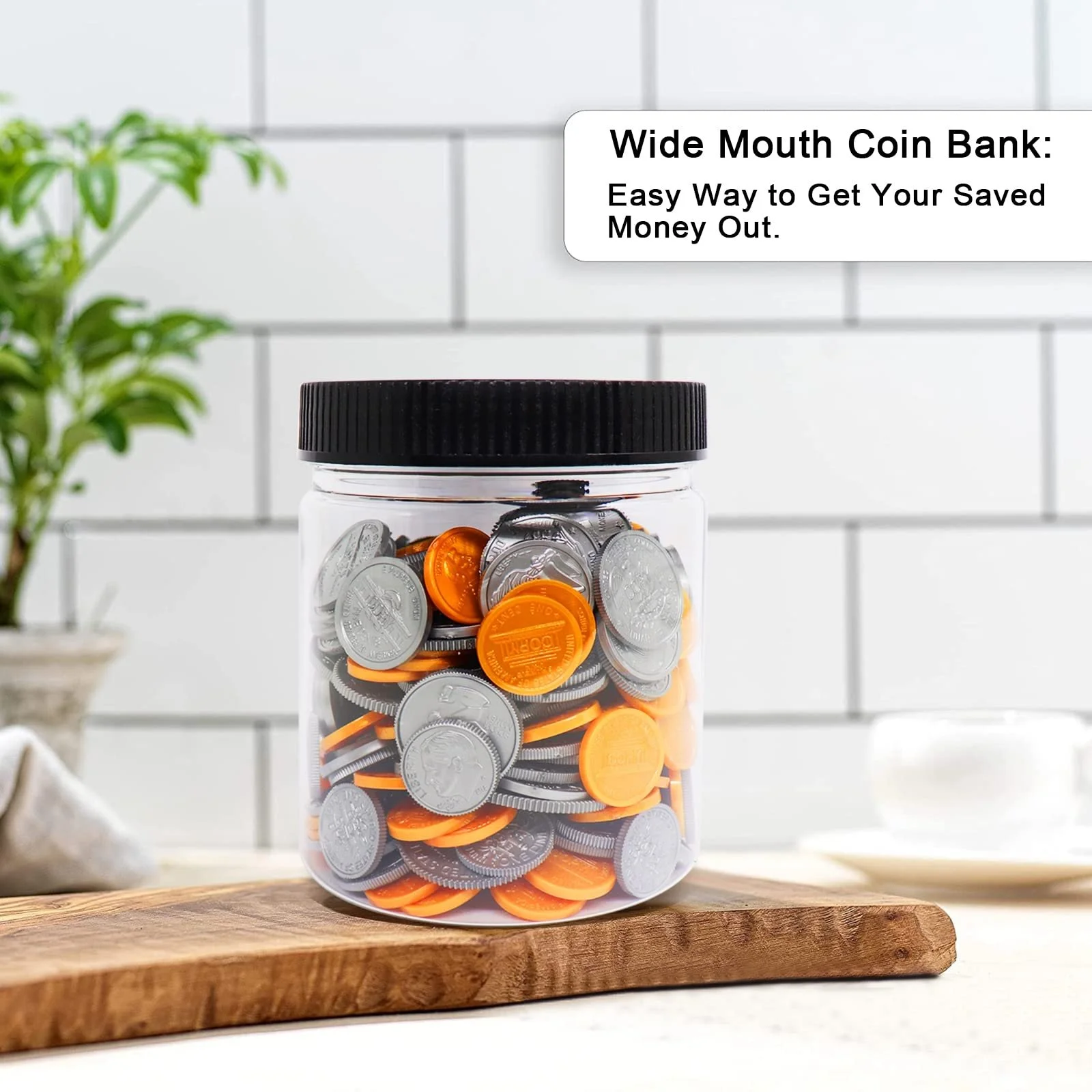 Скарбничка Набір 4 шт Маленька Прозора Пластик, фото №4