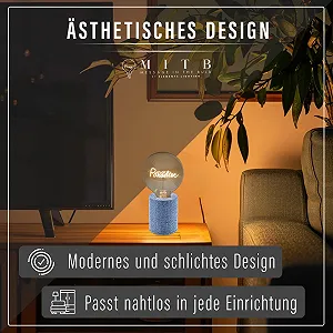 Основание для лампы Elements Lighting Fitz E27 Blue Glitter - Фото 1