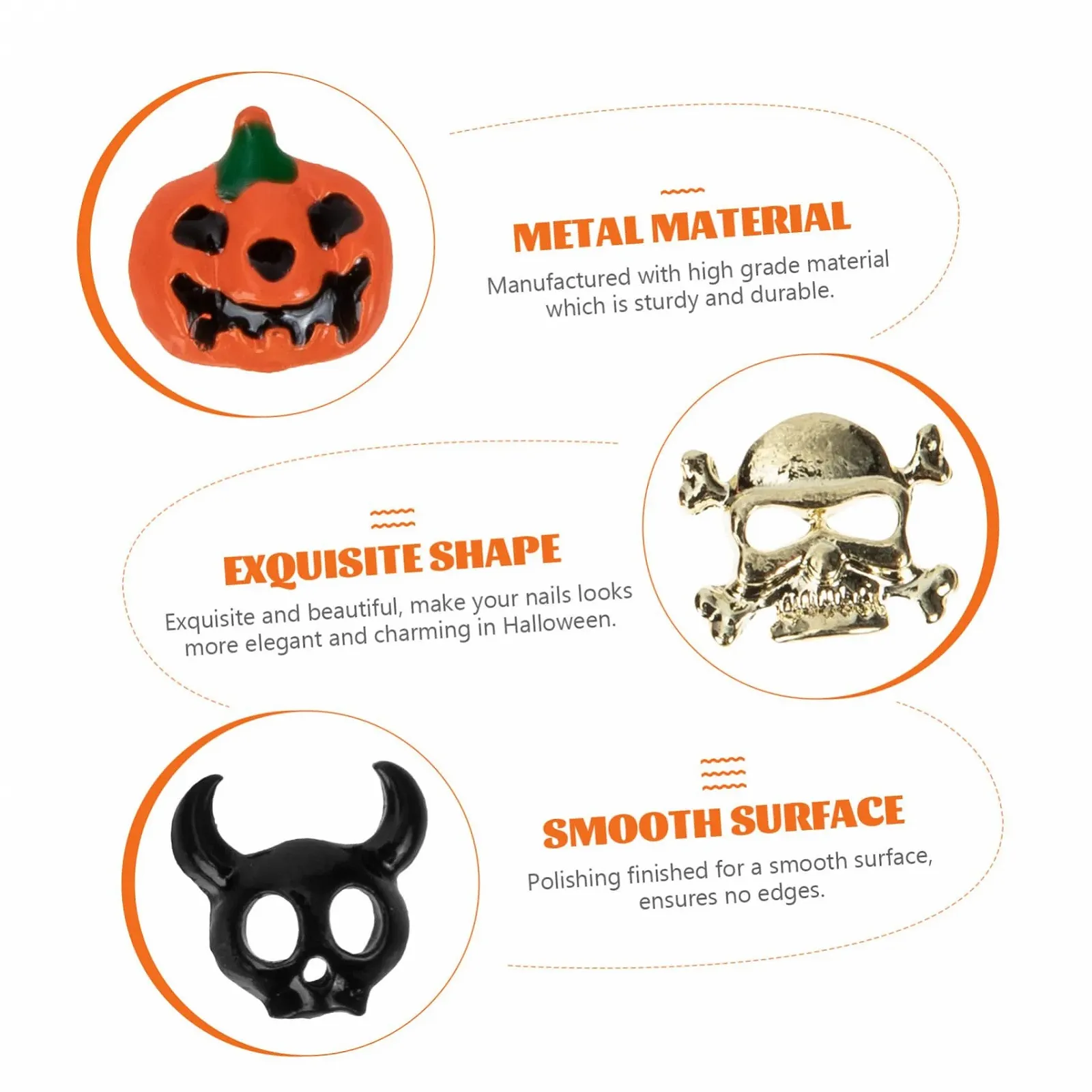 Набор для ногтей PLAFOPE 50 шт. Хэллоуин Металл, фото №9