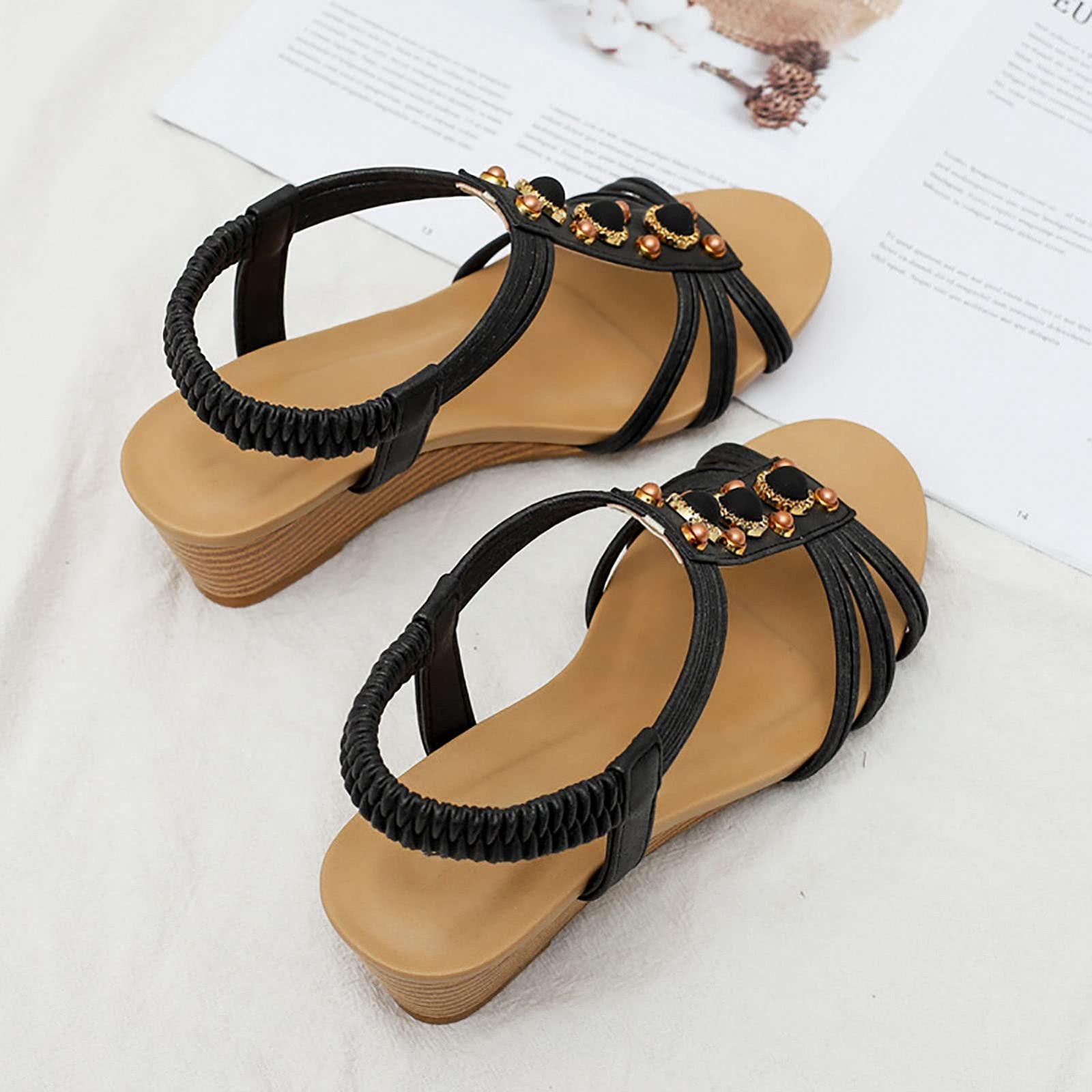 Сандалии на каблуке PU Черный, фото №8