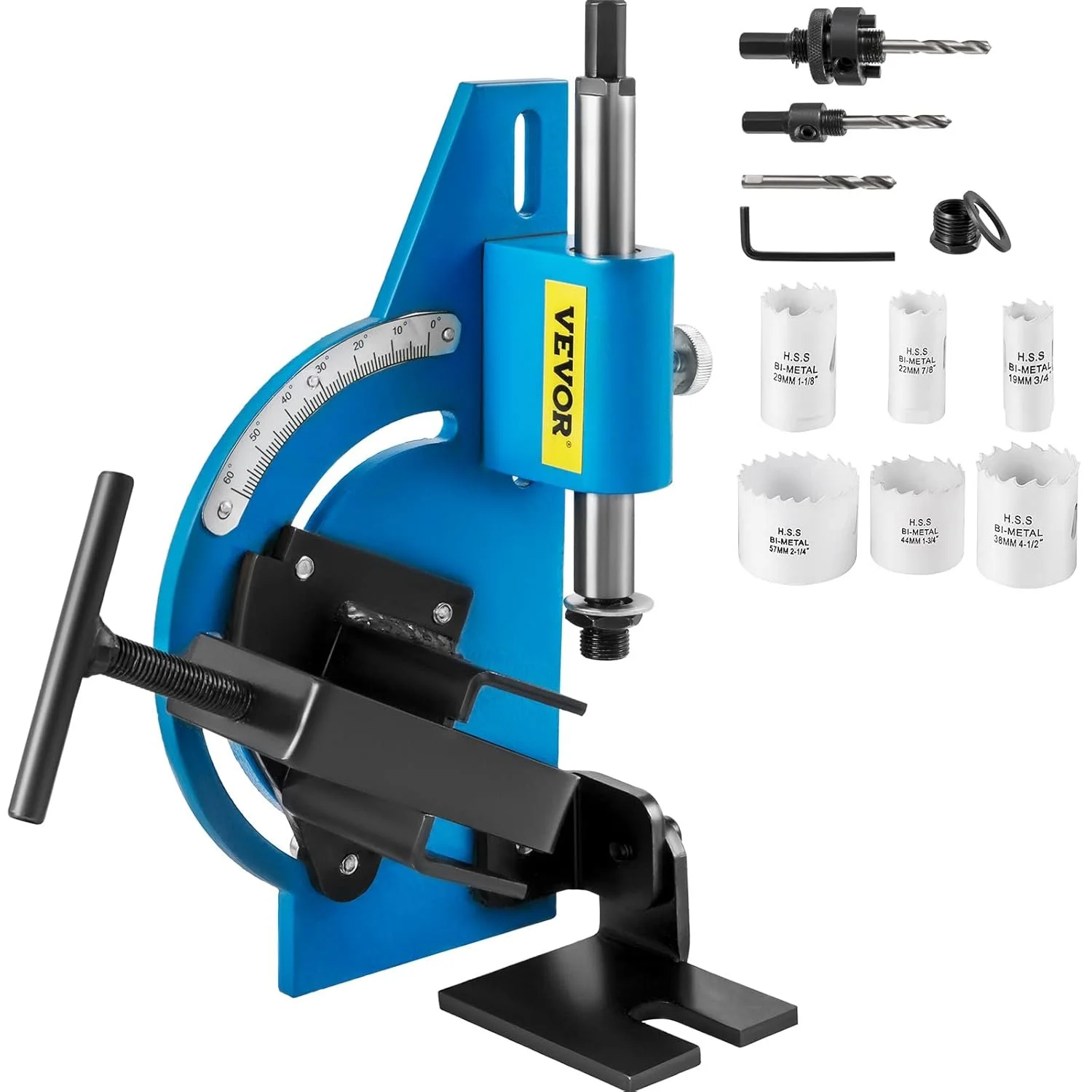 Набор трубного вырезного инструмента VEVOR GQKJPN1/2 - 9шт / 19 - 57 мм / Blue, фото №1 Набор трубного вырезного инструмента VEVOR GQKJPN1/2 - 9шт / 19 - 57 мм / Blue, фото №1