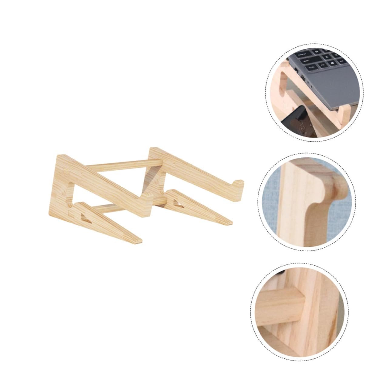 Підставка Дерев'яна для ноутбука GALPADA Регульована для комп'ютерів 12-14,7 дюймів, фото №9