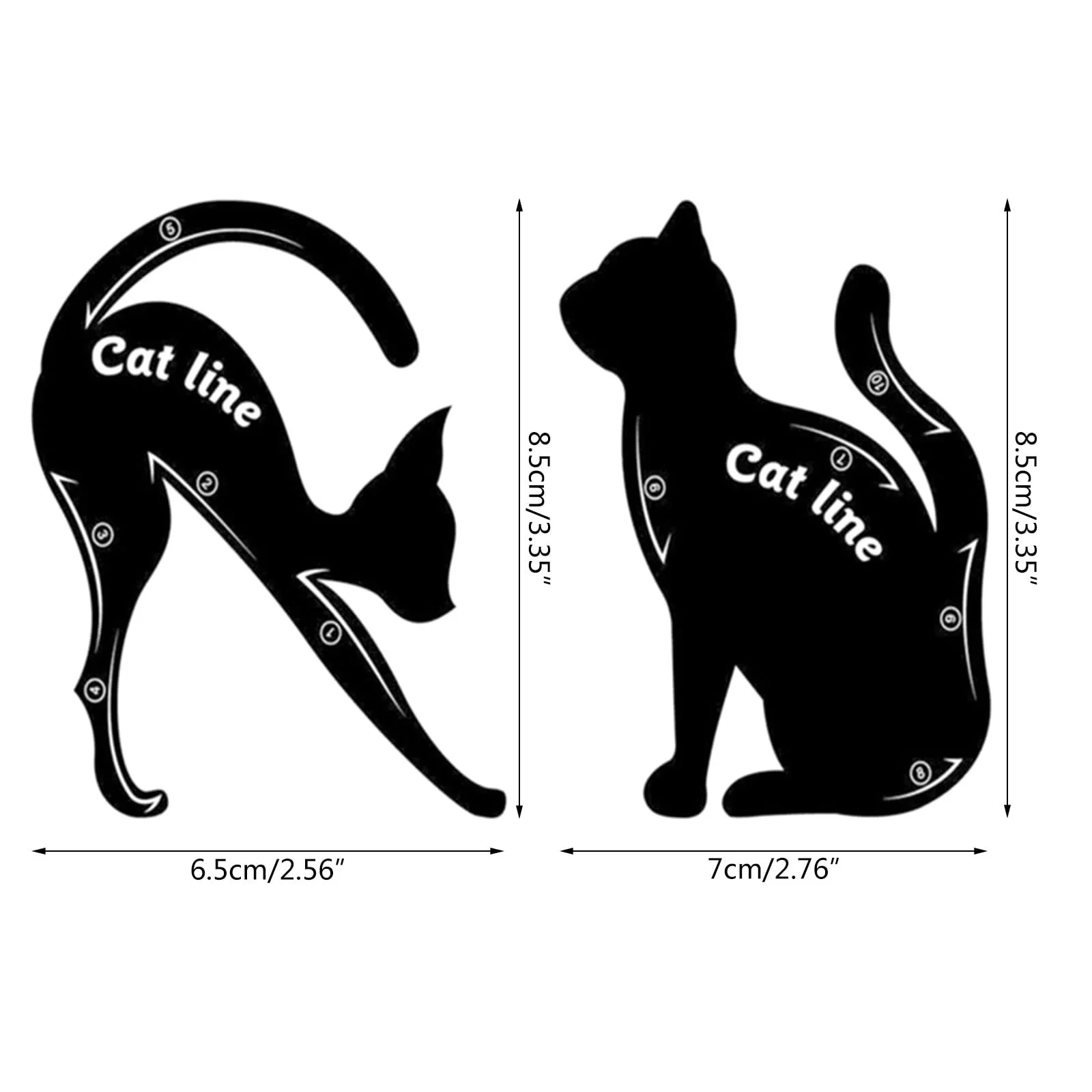 Трафарет для подводки глаз Кошачьи линии Инструмент для макияжа, фото №5