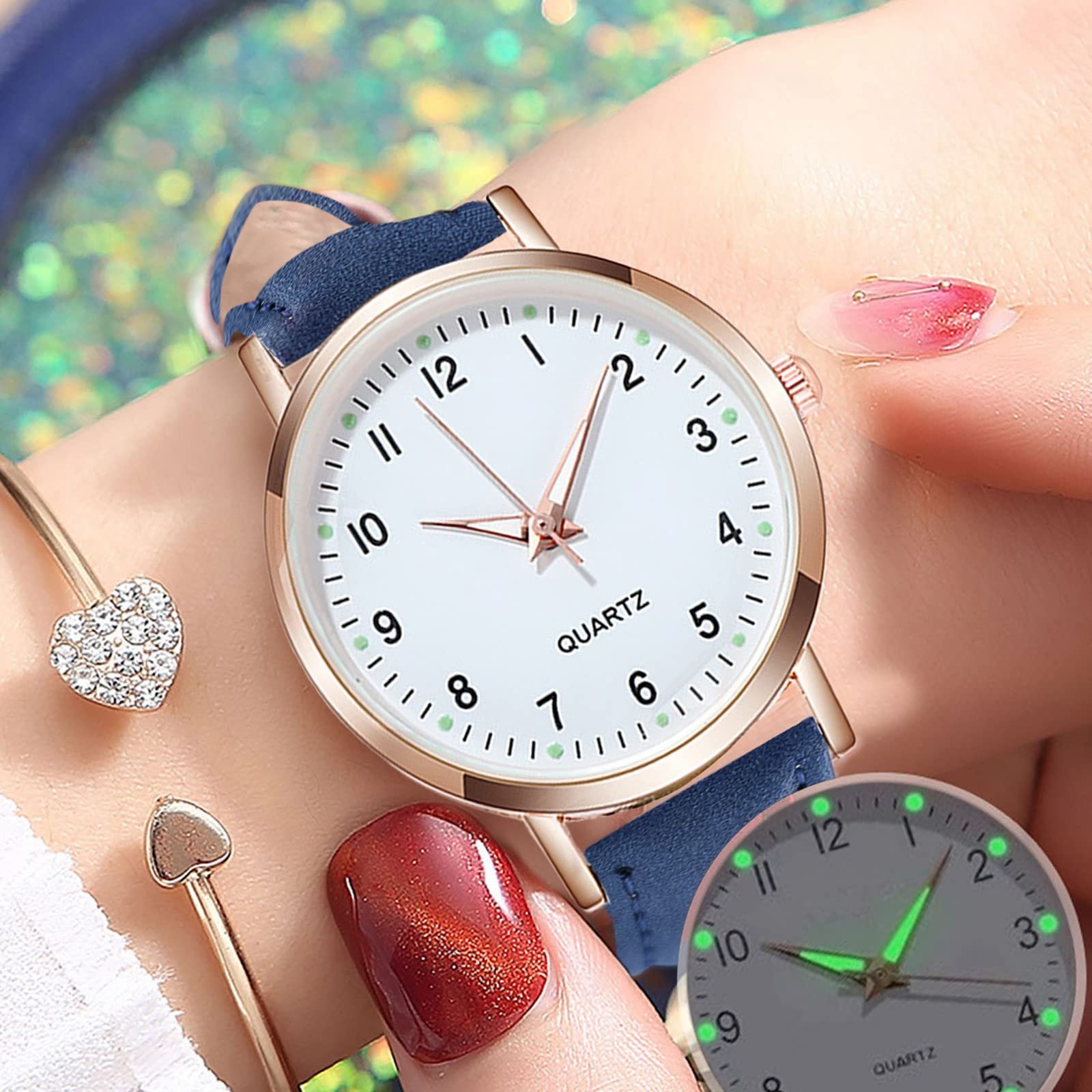 Ретро часы Generisch Женские с ремешком-шкалой, маленькие часы в горошек, часы со звездой, матовые в горошек с римскими женскими часами, наручные часы с цифровой шкалой, кожаный ремешок Черный, фото №3 Ретро часы Generisch Женские с ремешком-шкалой, маленькие часы в горошек, часы со звездой, матовые в горошек с римскими женскими часами, наручные часы с цифровой шкалой, кожаный ремешок Черный, фото №3