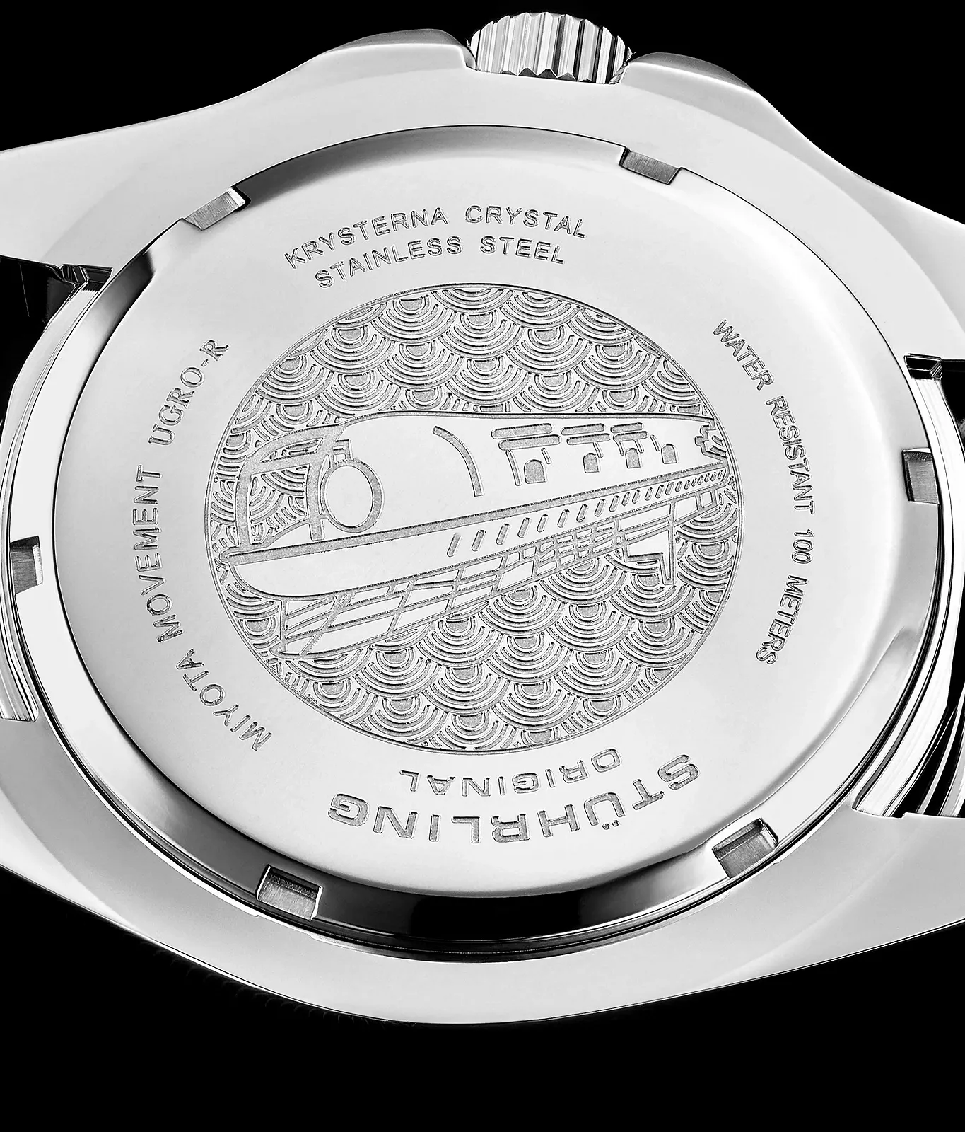 Часы для дайвинга Stuhrling Original Мужские Серебристый корпус 42 мм с винтовой заводной головкой, резиновый ремешок, водонепроницаемость до 100 м, фото №8 Часы для дайвинга Stuhrling Original Мужские Серебристый корпус 42 мм с винтовой заводной головкой, резиновый ремешок, водонепроницаемость до 100 м, фото №8