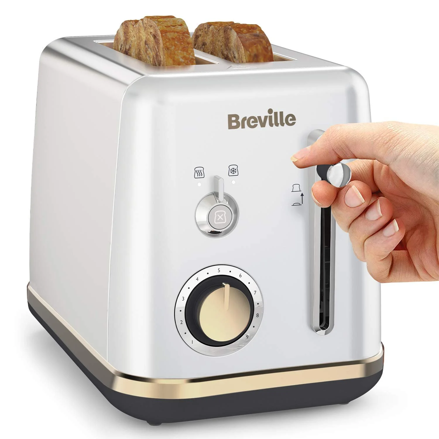 Тостер Breville Mostra VTT935X-01 2 скибочки Moonshine Silver, пластик, срібний, фото №3