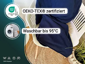 Покривало ZOLLNER М'яка 130 x 170 см Темно-синя synthetic.ua - Фото 1