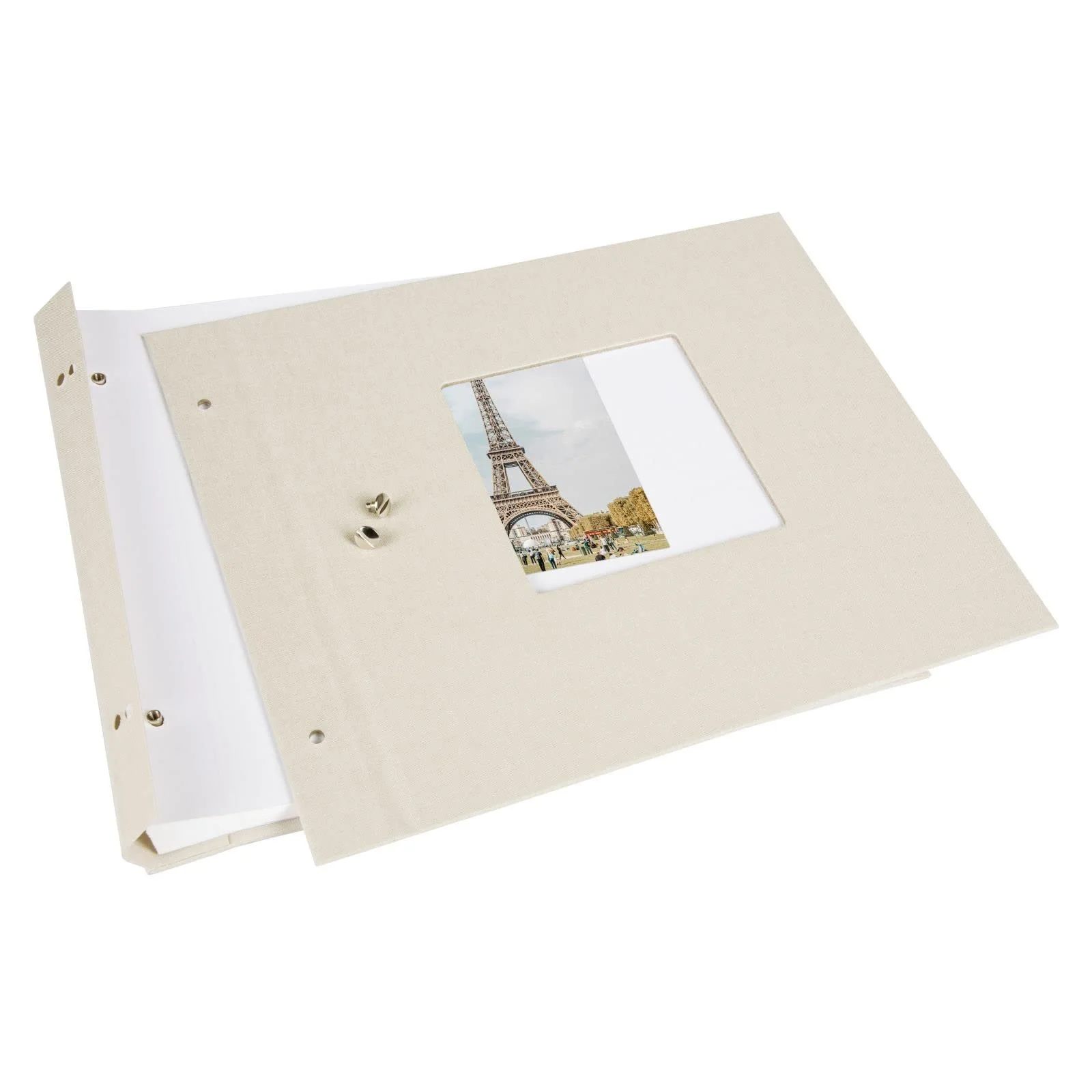 Фотоальбом на винтах Goldbuch Bella Vista С вырезом для фотографий 39 x 31 см, 40 страниц с защитными разделителями Расширяемый Лен, Серый, 28, Песочно-серый, 30 x 25 см, фото №6 Фотоальбом на винтах Goldbuch Bella Vista С вырезом для фотографий 39 x 31 см, 40 страниц с защитными разделителями Расширяемый Лен, Серый, 28, Песочно-серый, 30 x 25 см, фото №6