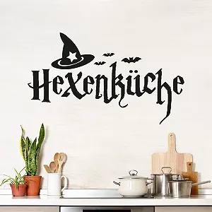 Наклейка на стіну GRAZDesign Кухня відьом Самоклеюча 51 x 30 см 070 Чорний - Фото 1