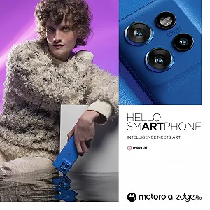 Смартфон Motorola edge50 neo 8/256GB 6.36" Super HD 50 Мп 4310 мАч Android 14 Nautical Blue (Веганская кожа) + Защитный чехол synthetic.ua - Фото 1
