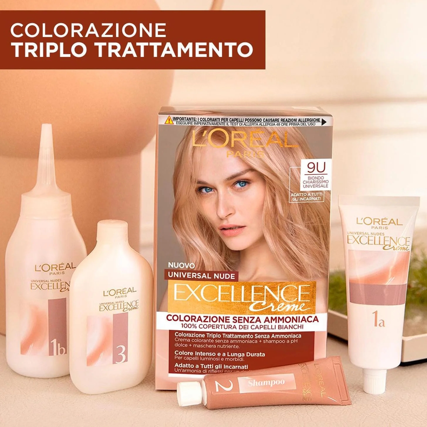 Краска для волос без аммиака Universal 9u Очень Светлый Блондин, фото №6 Краска для волос без аммиака Universal 9u Очень Светлый Блондин, фото №6