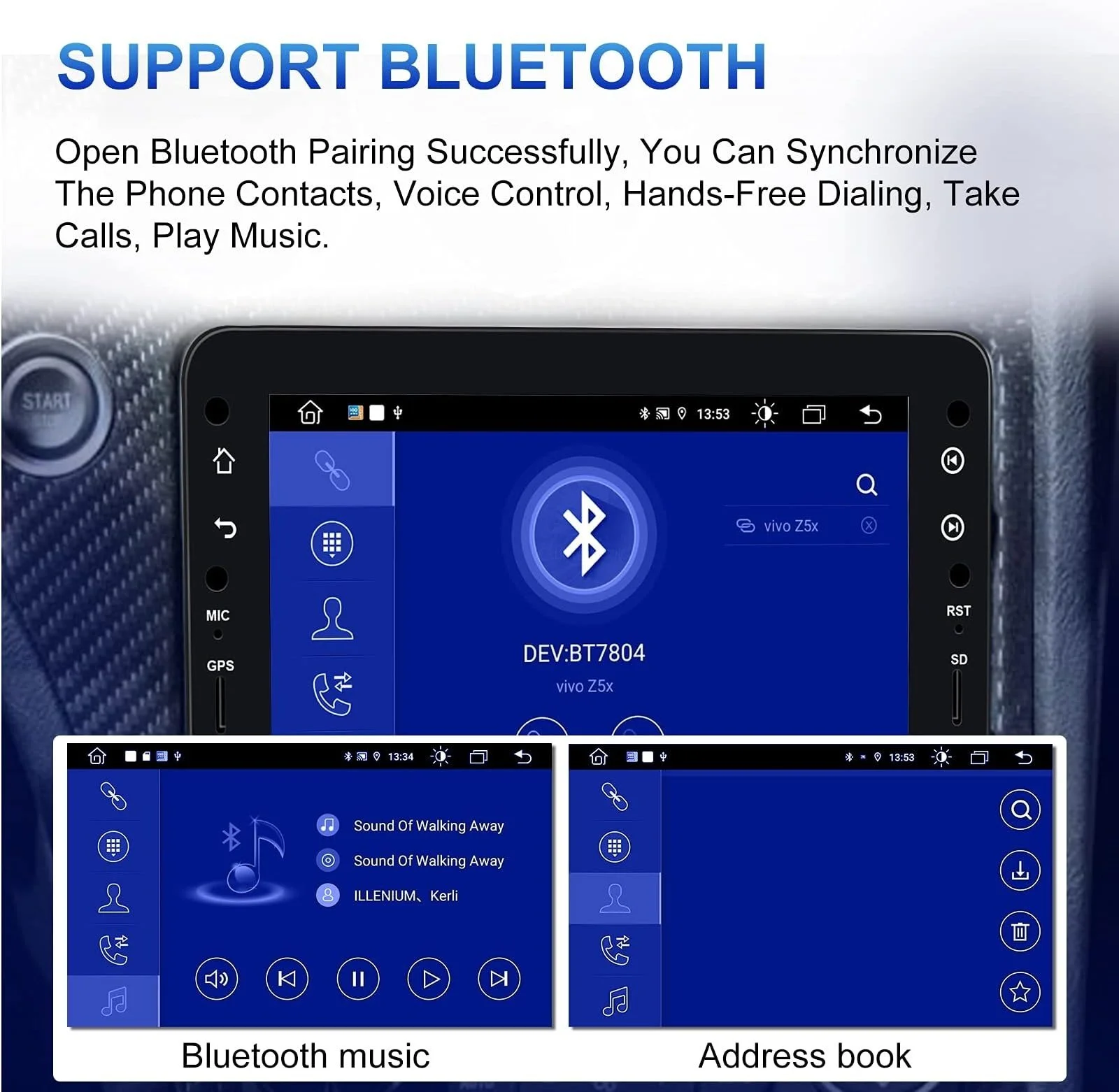 Автомагнітола Ponskoy Car Radio for Alfa Romeo 159 Spider Brera Sportwagon / 7'' / USB / WI-FI / Bluetooth / GPS / Android11 / Black, фото №7