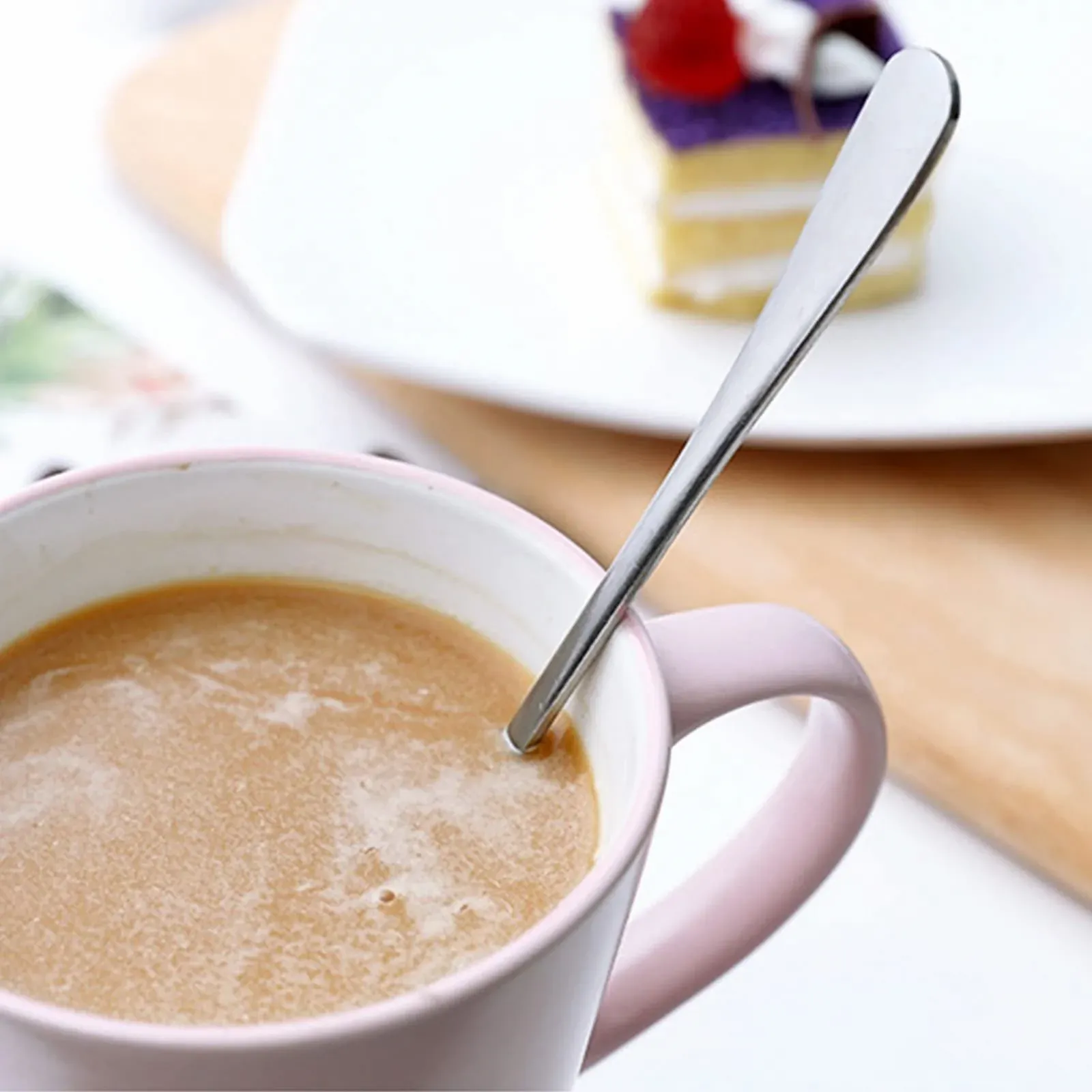 Ложка для кави, нержавіюча сталь, з довгою ручкою, 3 шт, фото №5