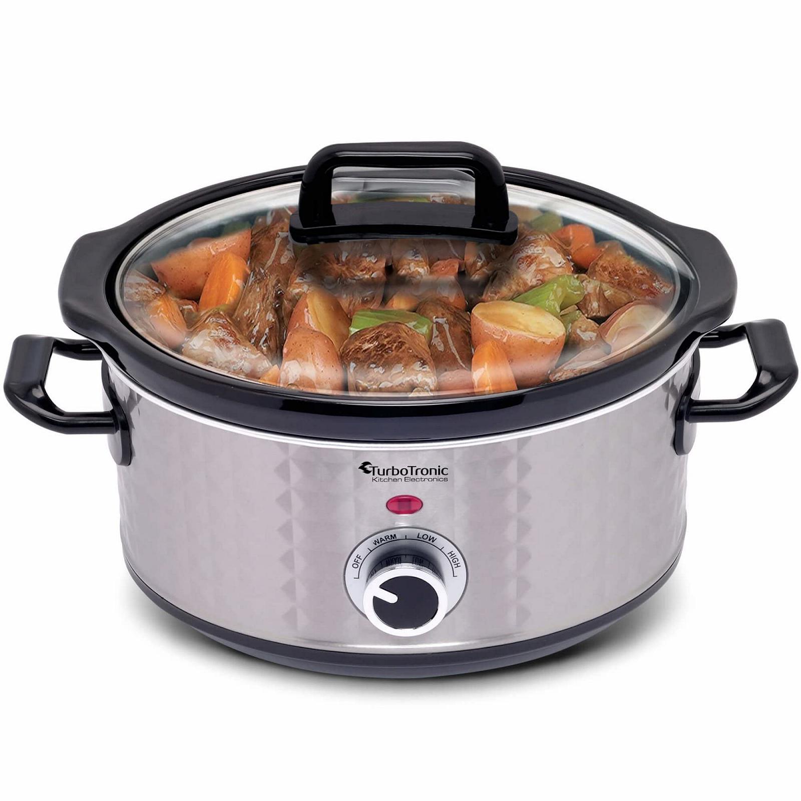 Мультиварка TurboTronic Slow Cooker Ємність 3.5 л функція смаження функція підігріву Стример Підстаканник Су-вид Ретро Винтажний дизайн Алмазний візерунок, фото №3