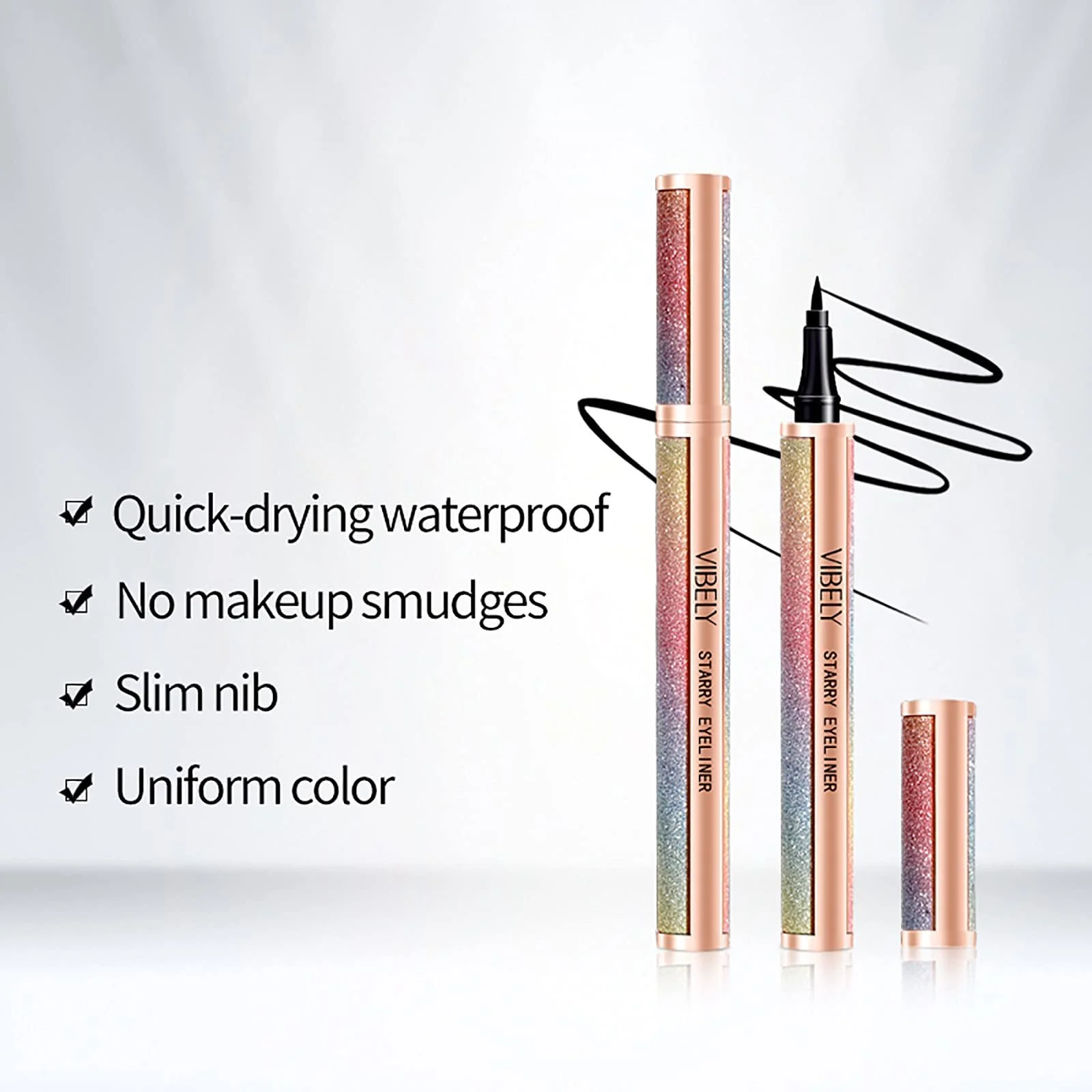 Підводка Starry Sky Stay&me Professional Makeup Ink Eye Liner Водостійка чорна, фото №6