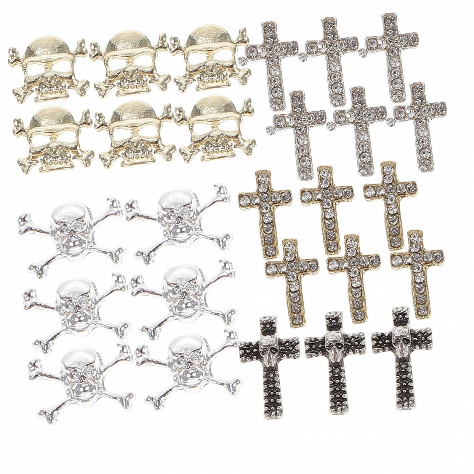 Подвеска для ногтей 3D Хэллоуин, набор 30 шт, сплав, фото №1