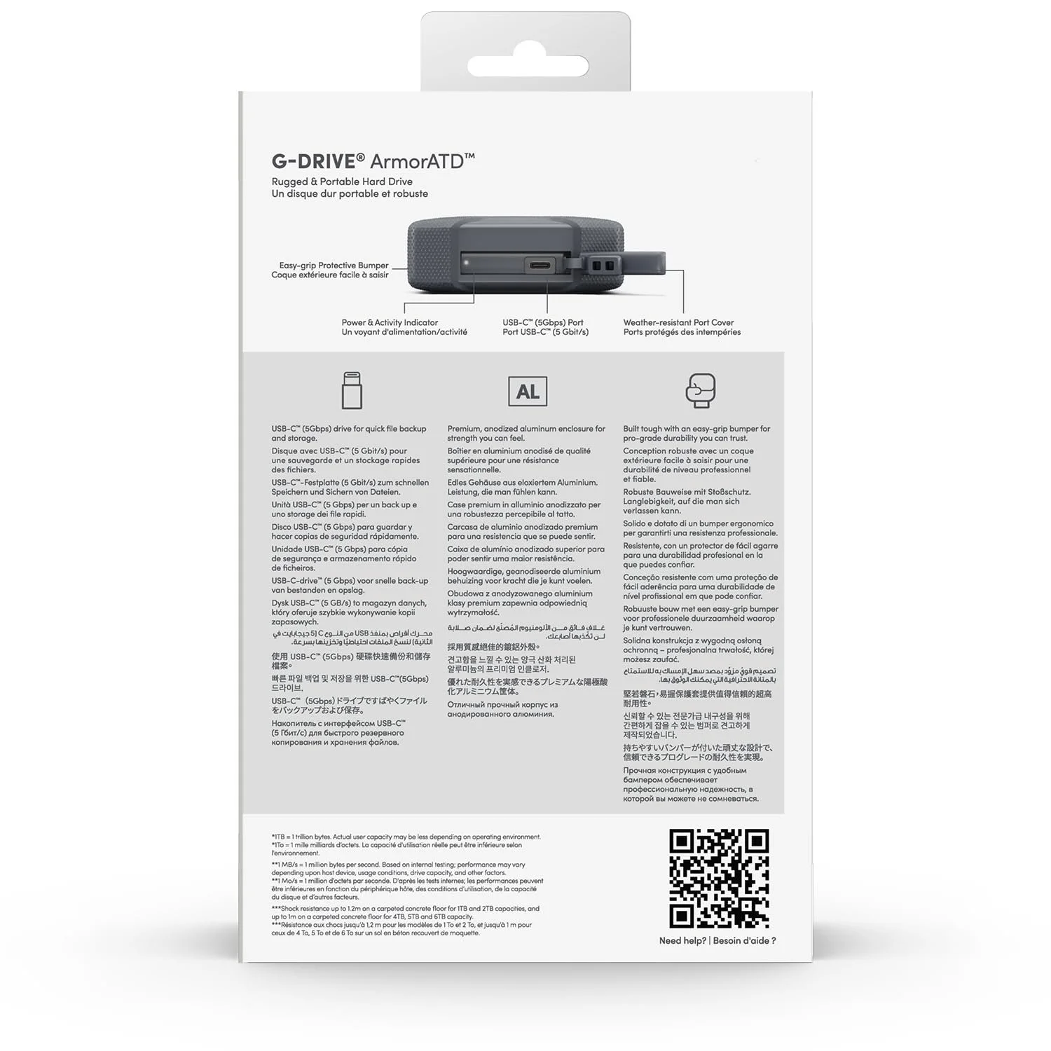 Портативний жорсткий диск SanDisk PROFESSIONAL G-DRIVE ArmorATD 6TB USB-C 130МБ/с, фото №6 Портативний жорсткий диск SanDisk PROFESSIONAL G-DRIVE ArmorATD 6TB USB-C 130МБ/с, фото №6