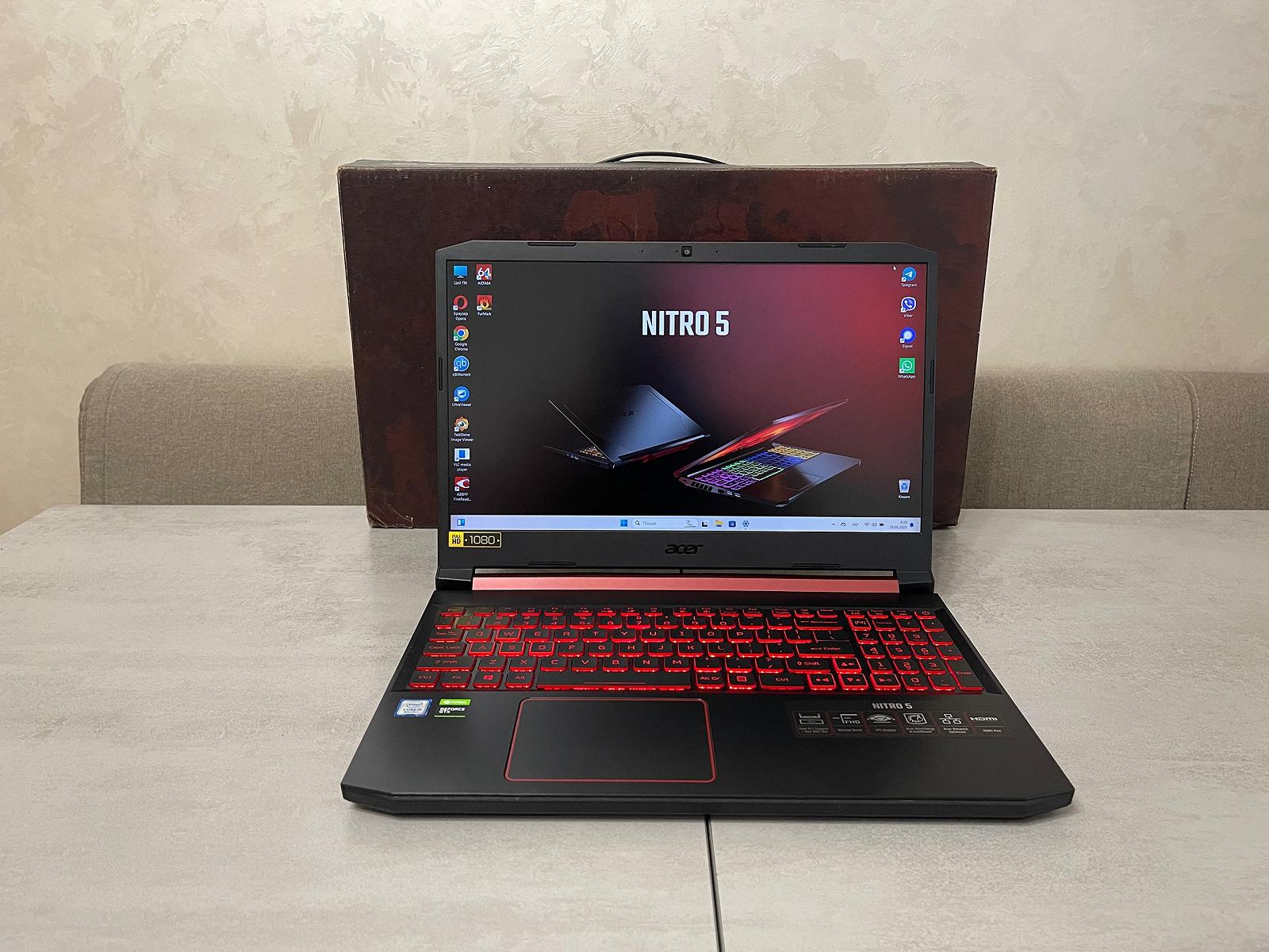 Ігровий ноутбук Acer Nitro AN515-54, 15,6" FHD IPS, i5-9300H, 16GB, 256GB+500GB, Nvidia GeForce GTX 1650 4GB + коробка, документи, фото №1