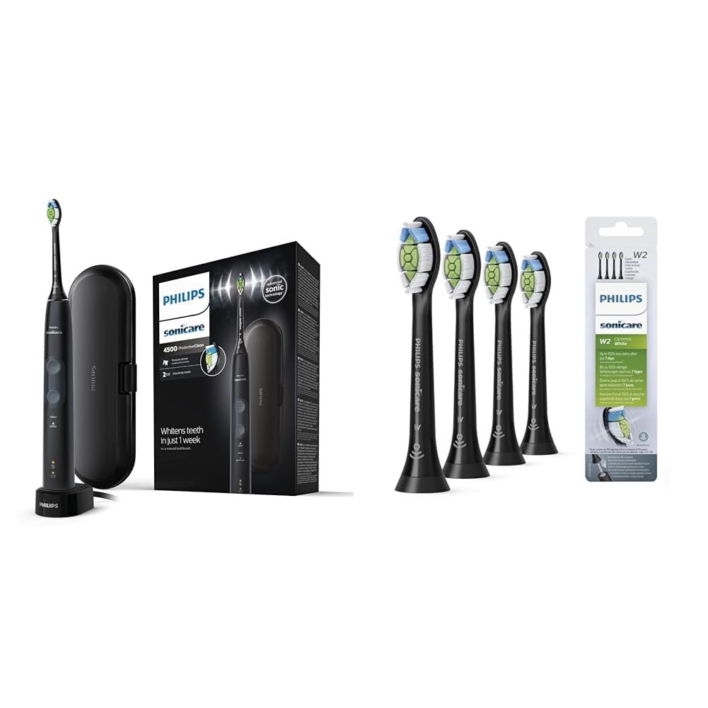 Зубная электрощетка Philips Sonicare ProtectiveClean 4500 HX6830/53, 2 режима, контроль давления, таймер, дорожный футляр, белая, фото №1
