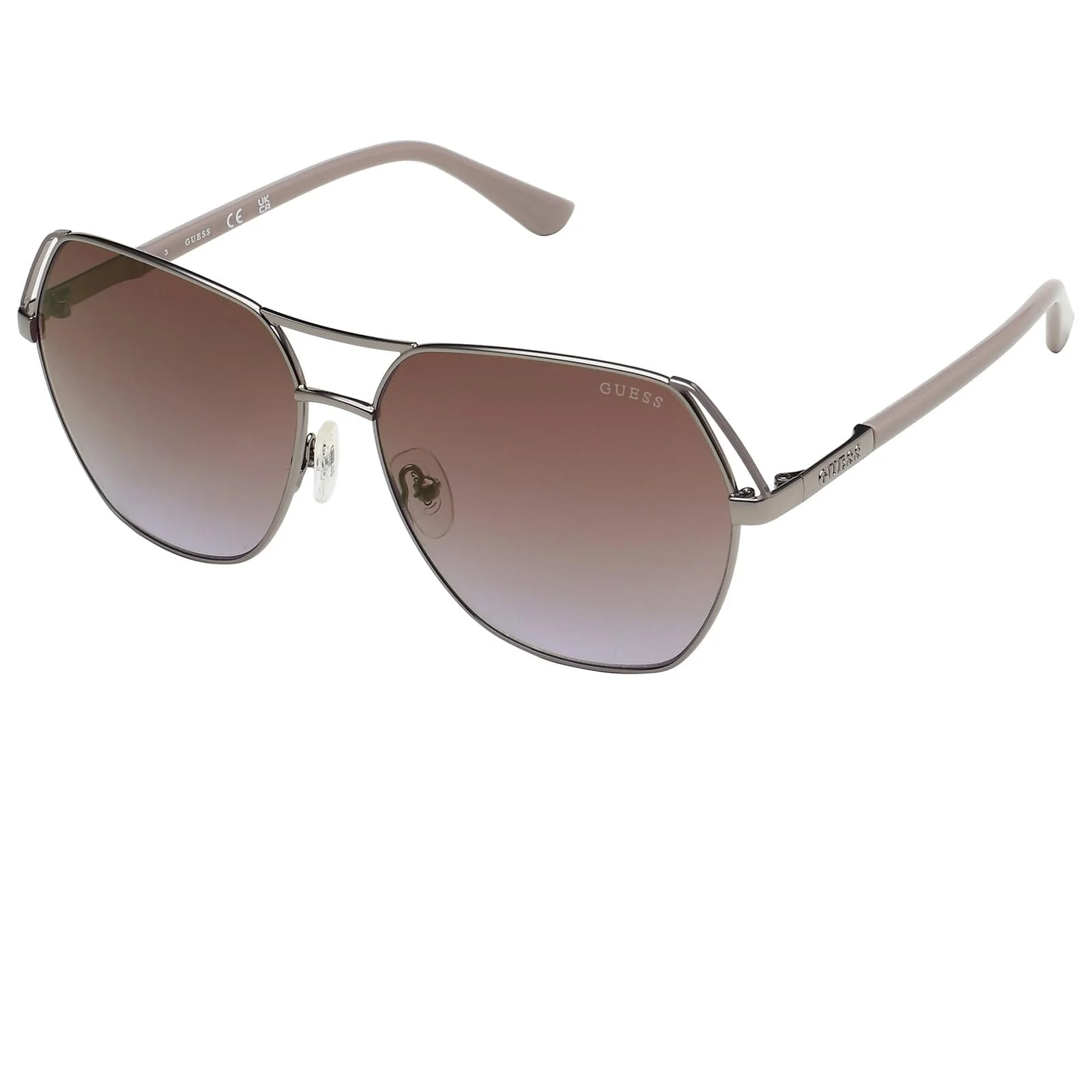 Сонцезахисні окуляри GUESS Жіночі GU7825-6008Z Сірий Gunmetal 60/14/135, фото №1