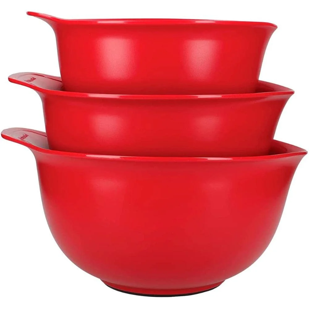 Набор мисок для смешивания KitchenAid 3 штуки Empire Red, фото №9 Набор мисок для смешивания KitchenAid 3 штуки Empire Red, фото №9