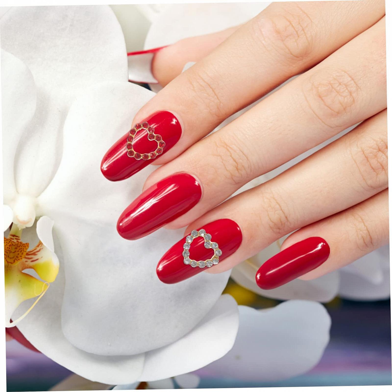 Украшение для ногтей Сердце ABOOFAN Кристаллы стразы 30 шт., фото №2