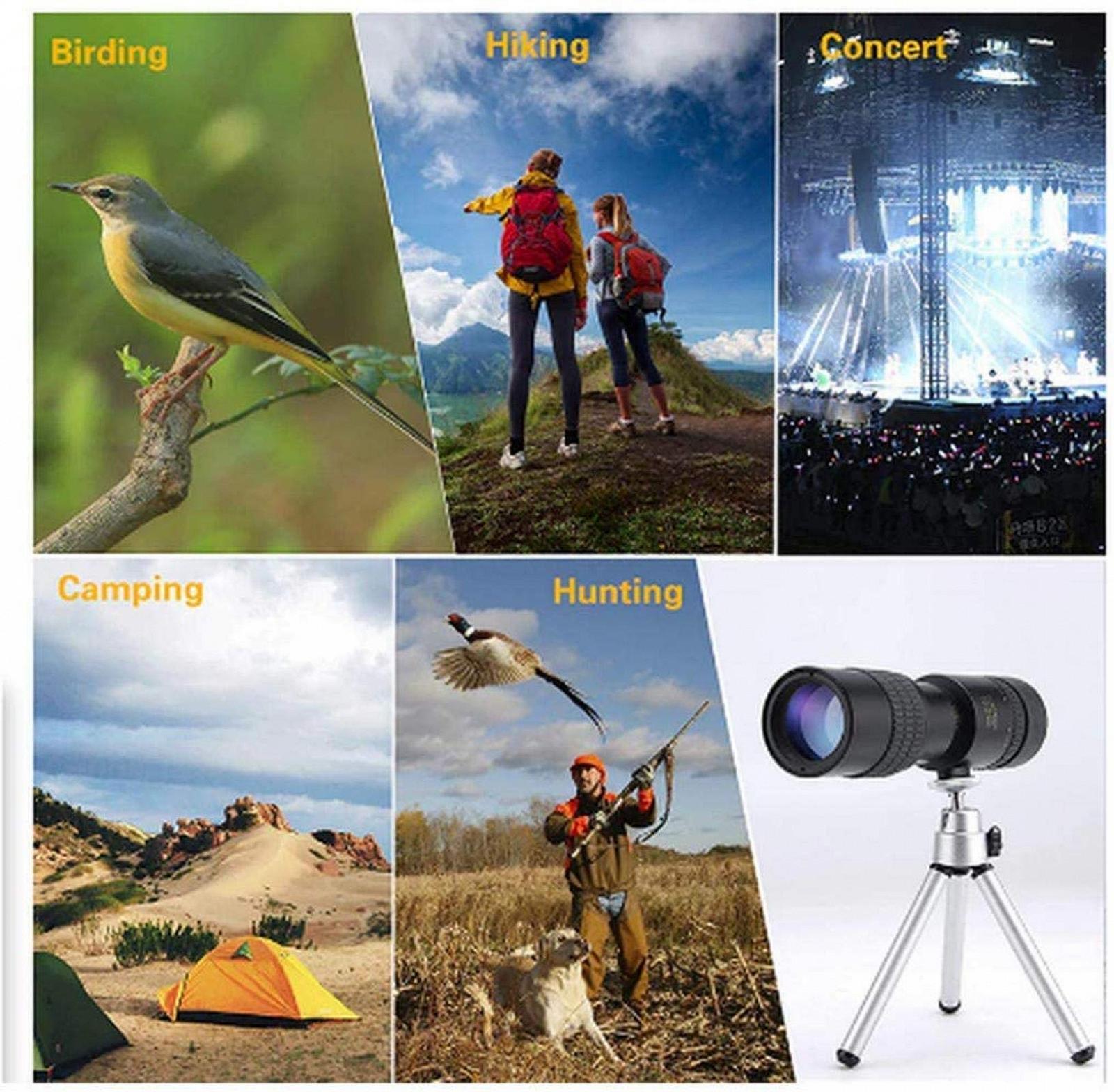 Монокуляр телескоп 4k 10 300 x 40 mm Super-Telezoom BAK4 призма лінза водонепроникний антіфог монокуляр з тримачем для смартфона штатив, фото №3