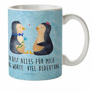 Кружка Mr. & Mrs. Panda Пара пінгвінів Пластикова - Фото 1