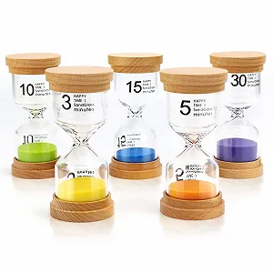 Набір пісочних годинників 3/5/10/15/30 хвилин Glass Timer - Фото 1