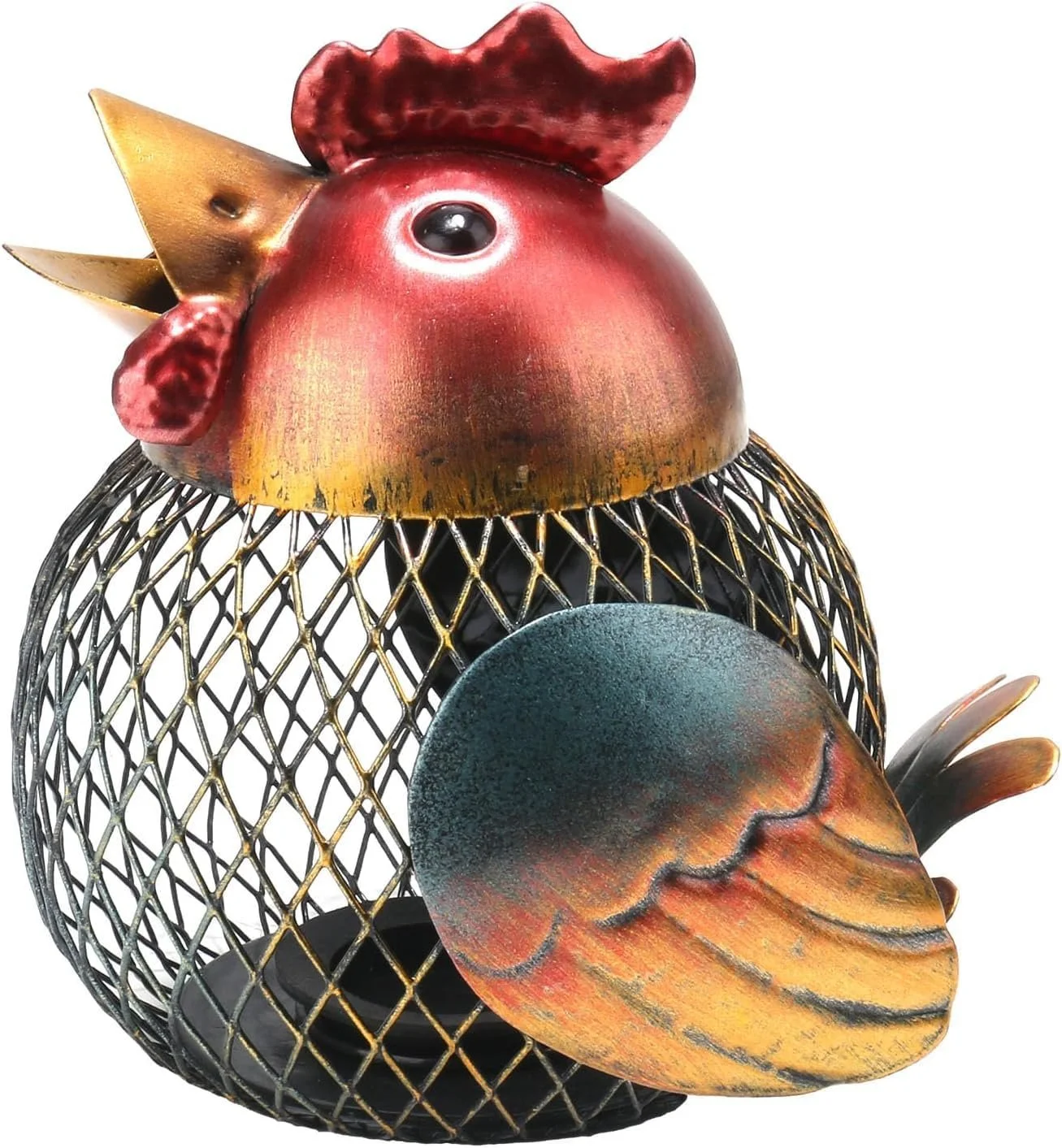 Скарбничка Mloarts Курка 5 дюймів металева вінтажна ручної роботи, фото №1