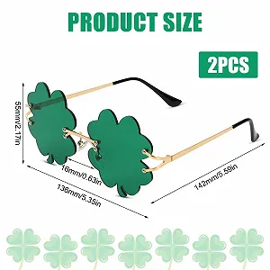 Очки XIHIRCD Четырехлистник клевера, темно-зеленый synthetic.ua - Фото 1