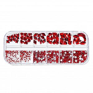 Наклейки для дизайна ногтей для женской вечеринки, 12 отделений/коробка, стразы для ногтей с плоской задней частью, легкие смешанные красочные блестки для маникюра 2 - Фото 1