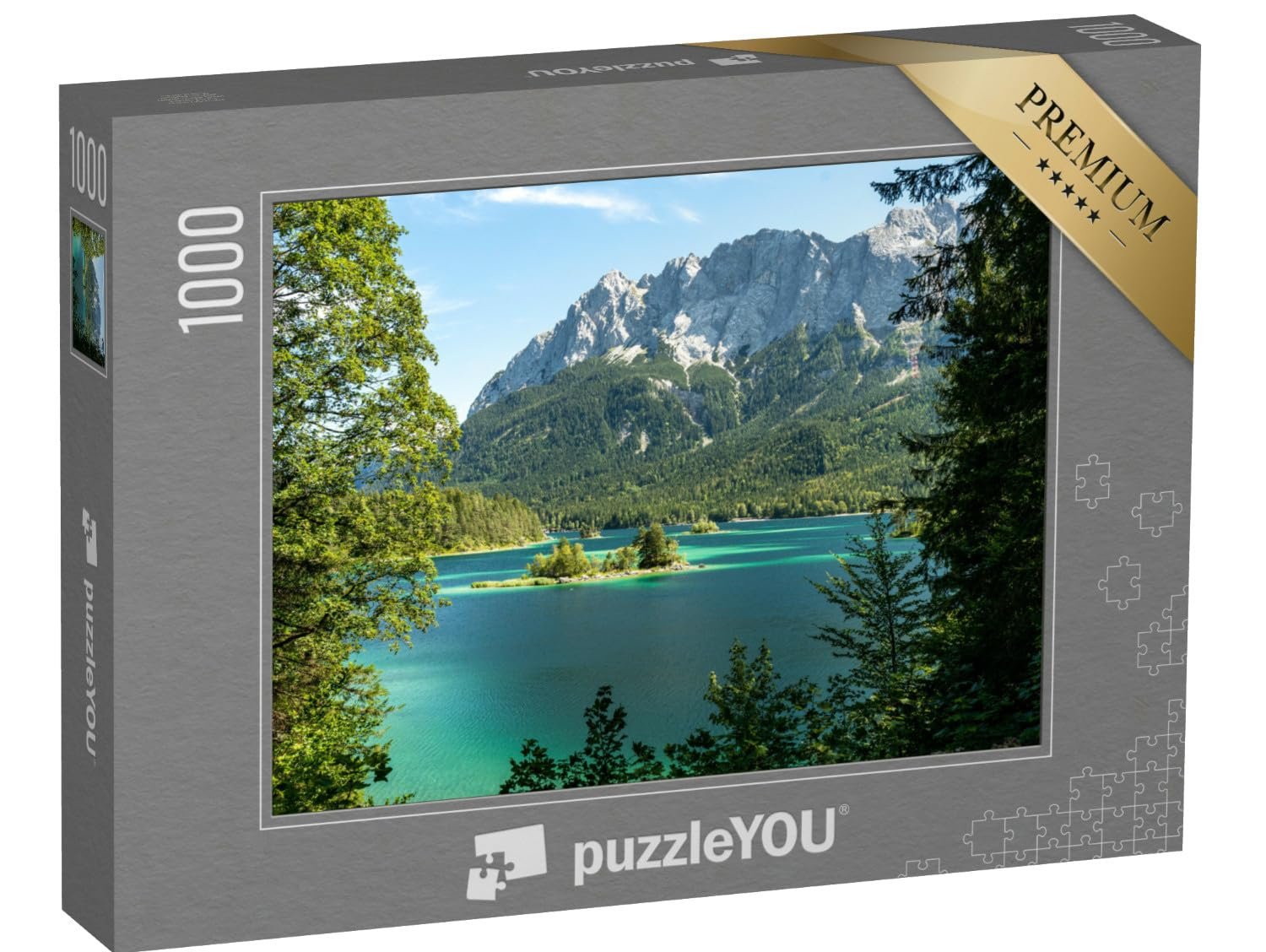 Пазл puzzleYOU Eibsee Puzzle Collection View of Zugspitze and Eibsee, Bavaria, Germany 1000 деталей, фото №1