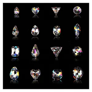 Скляні стрази K9 Прозорі грановані коштовні камені Прозорі для прикраси нігтів Кристали Wanglan, пачка 100 штук - Фото 1