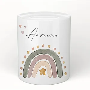 Скарбничка Manufaktur Liebevoll персоналізована Веселка для дітей керамічна - Фото 1