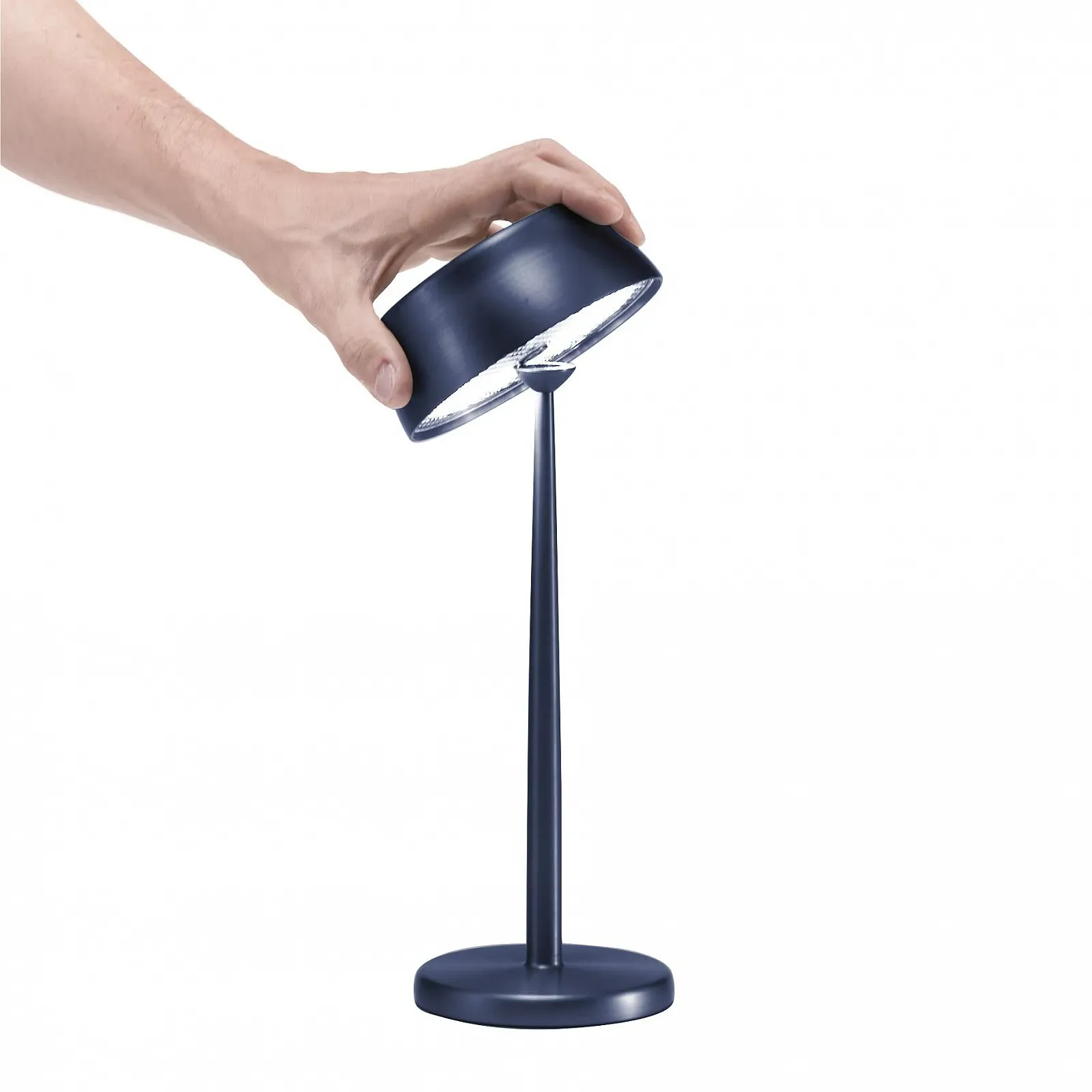 Настільна лампа Zafferano Sister Light Акумуляторна Бездротова 2700-4000 K 32,8 см Анодований синій, фото №4