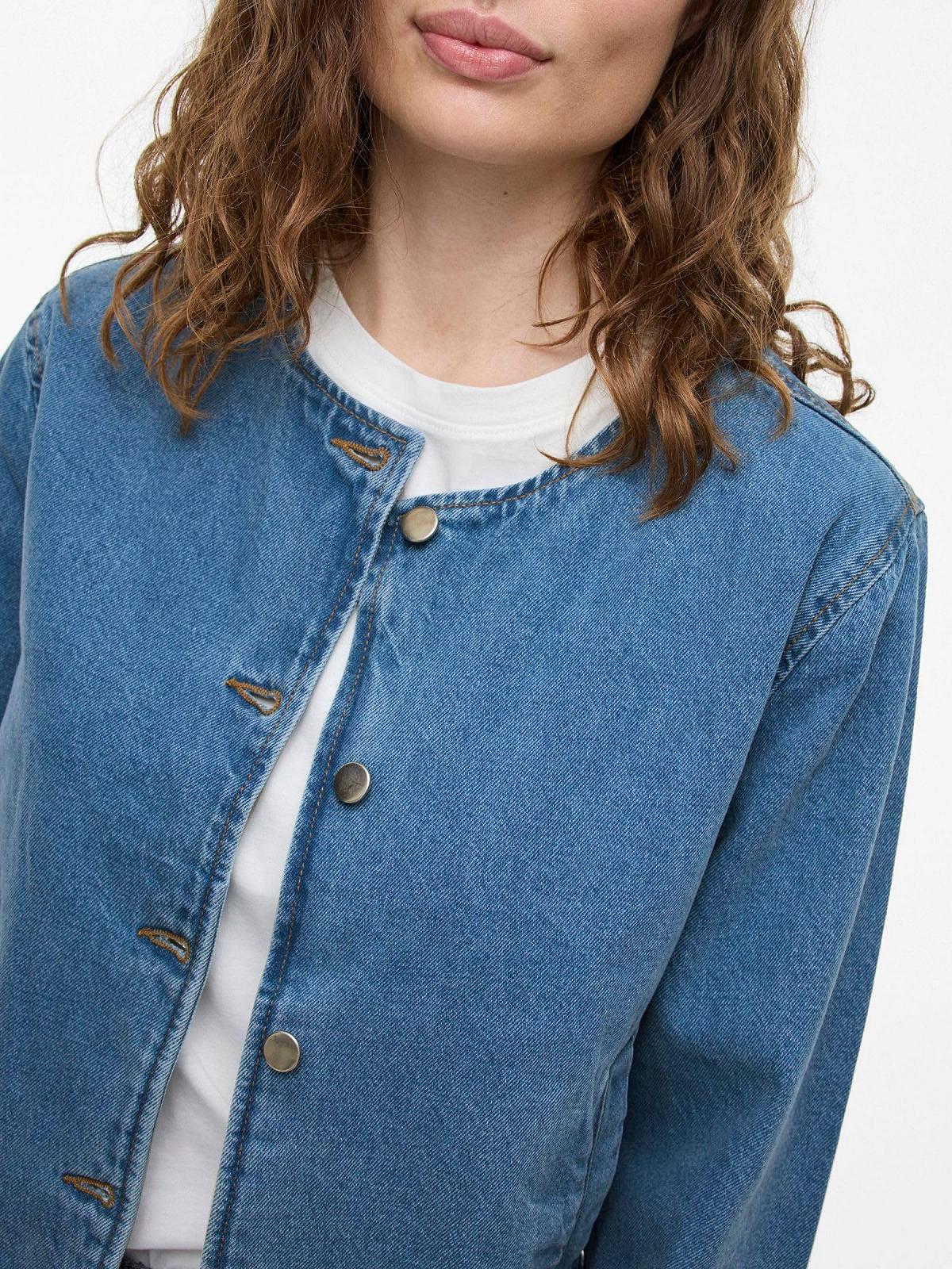 Джинсовая Куртка Vila Женская на Пуговицах, фото №7 Джинсовая Куртка Vila Женская на Пуговицах, фото №7